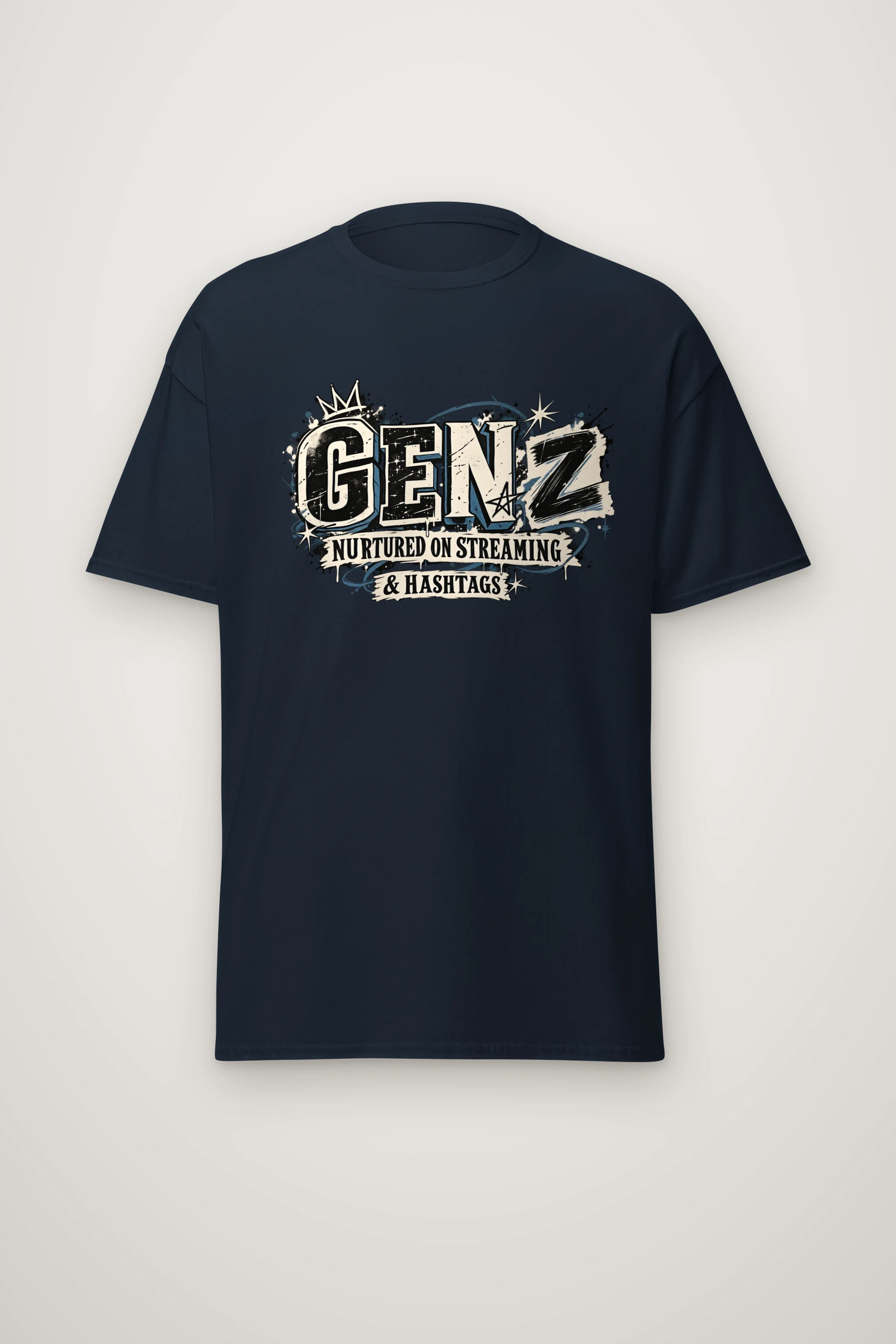 "Nurtured On Streaming" Heavyweight Unisex Crewneck T-shirt