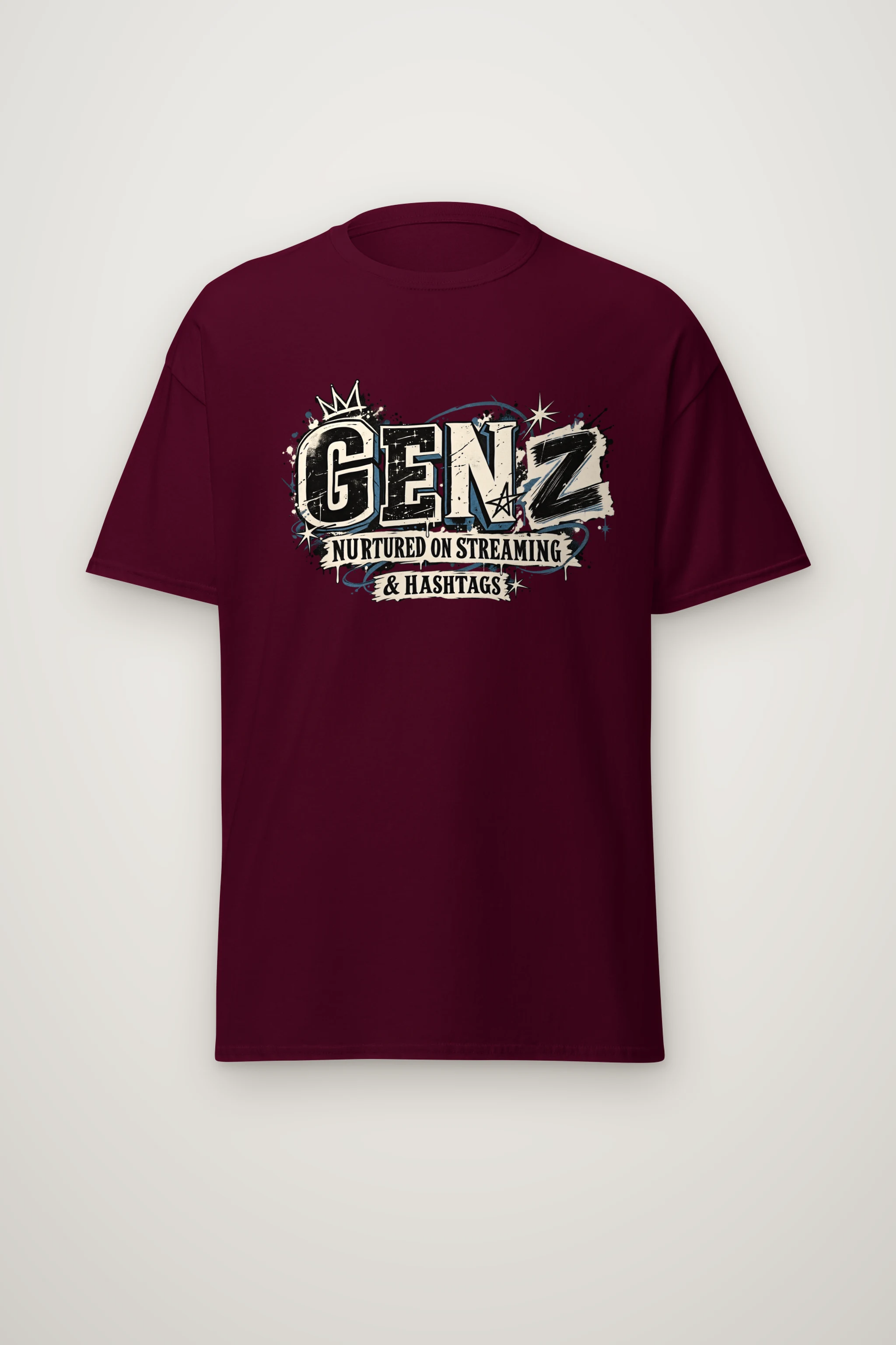 "Nurtured On Streaming" Heavyweight Unisex Crewneck T-shirt