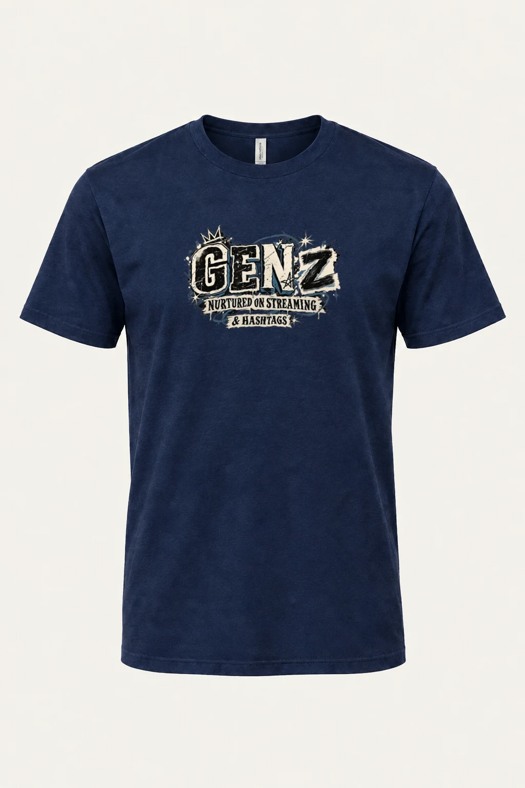 "Nurtured On Streaming" Heavyweight Unisex Crewneck T-shirt | Gildan 5000