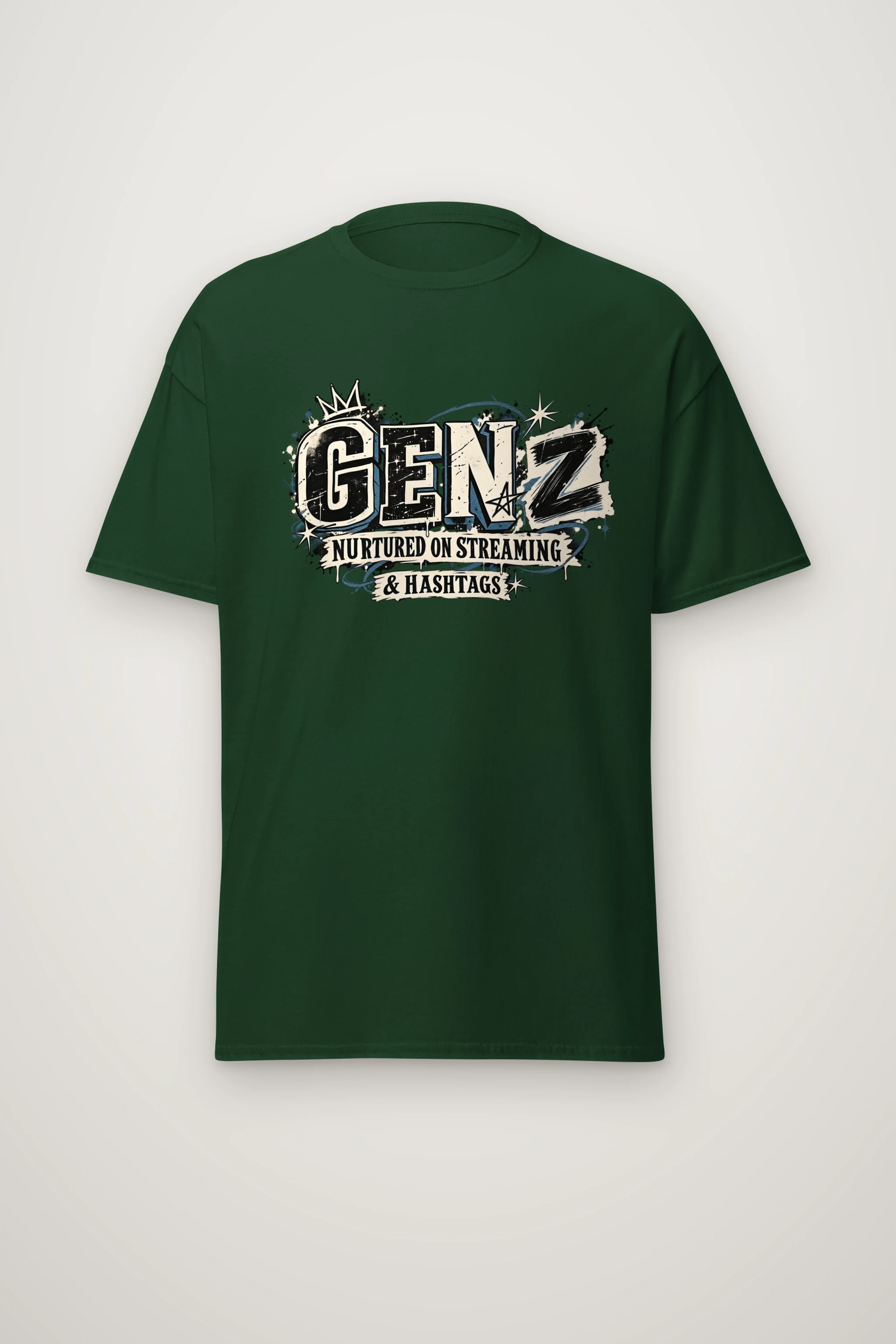 "Nurtured On Streaming" Heavyweight Unisex Crewneck T-shirt