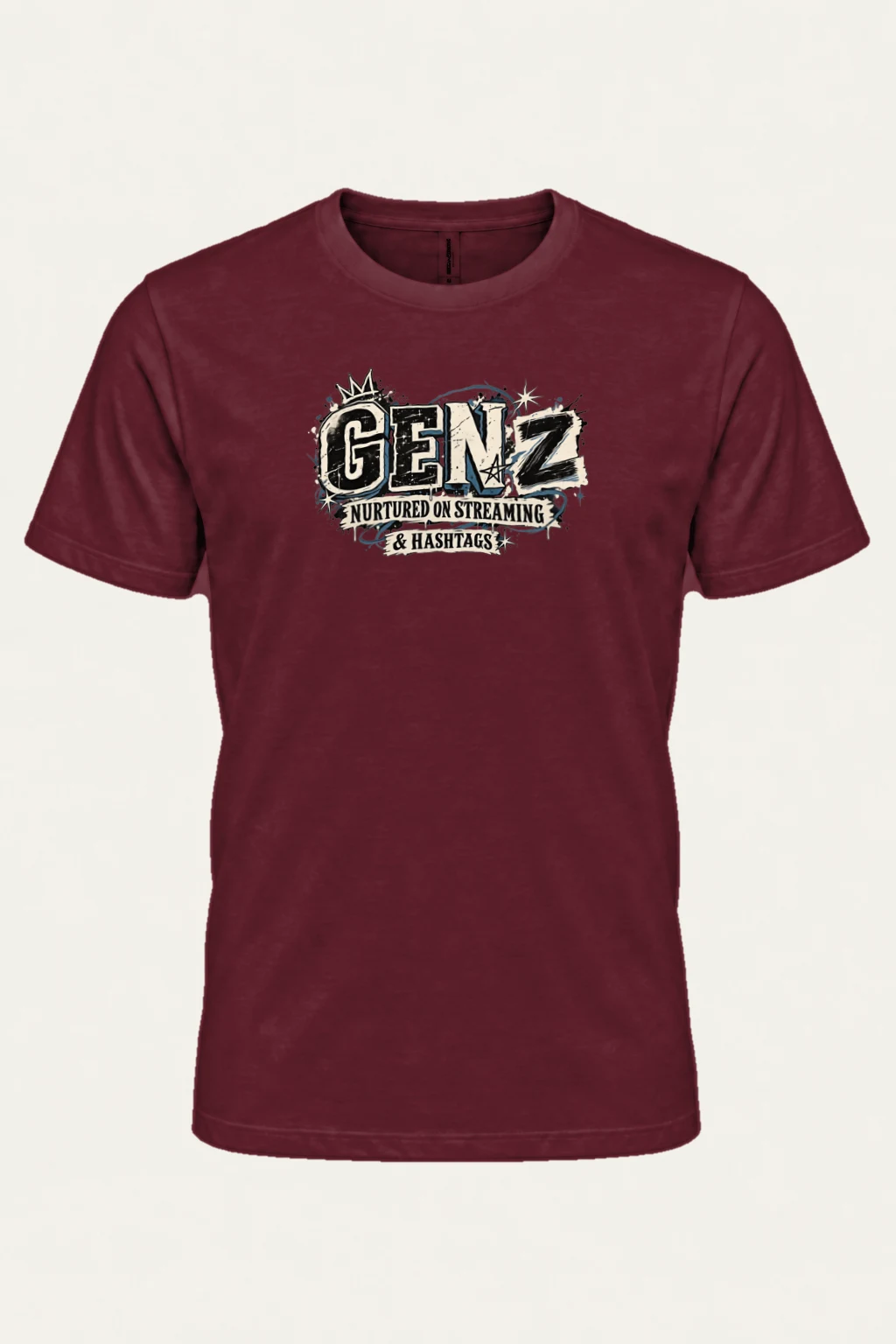 "Nurtured On Streaming" Heavyweight Unisex Crewneck T-shirt | Gildan 5000