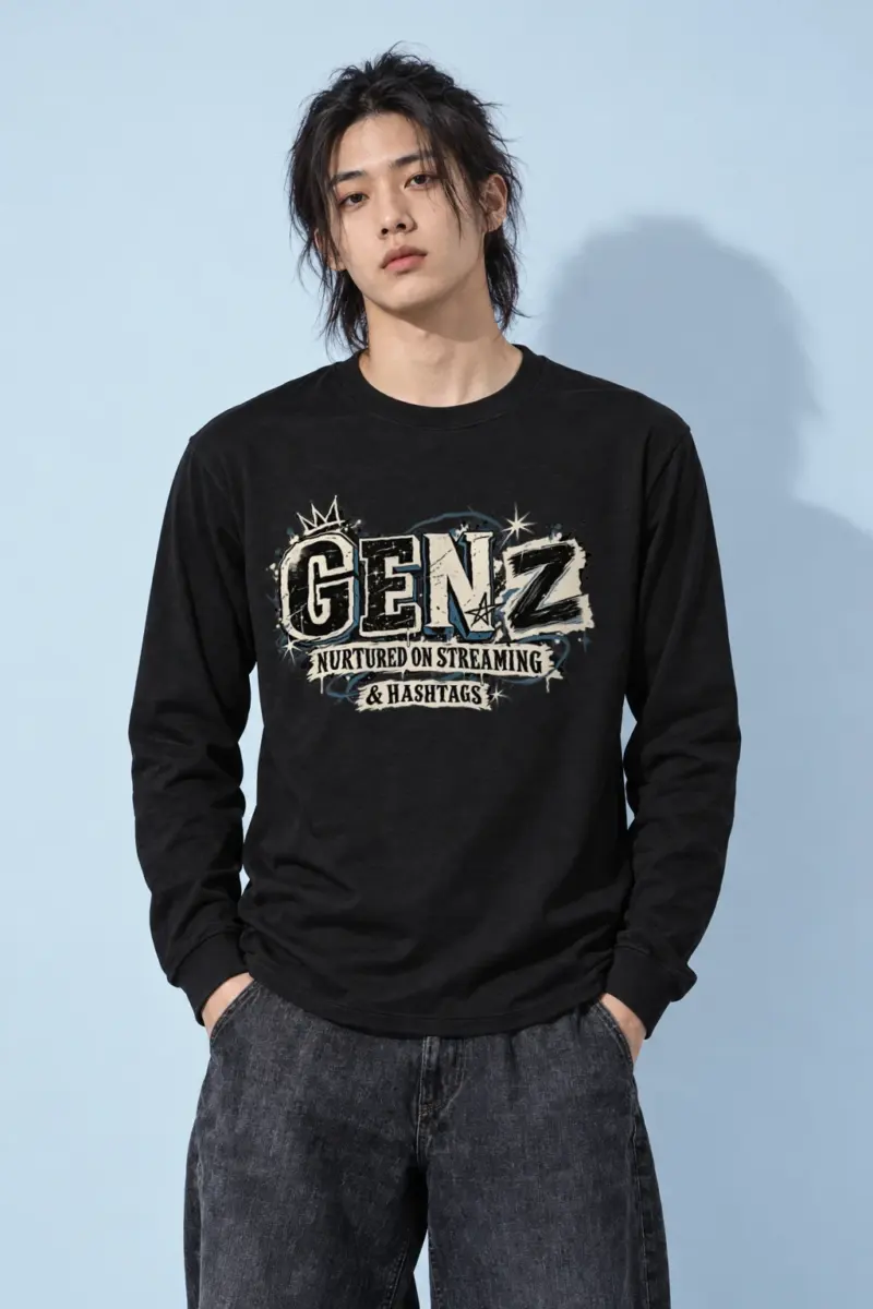 "Nurtured On Streaming" Unisex Longsleeve T-shirt | Gildan 2400