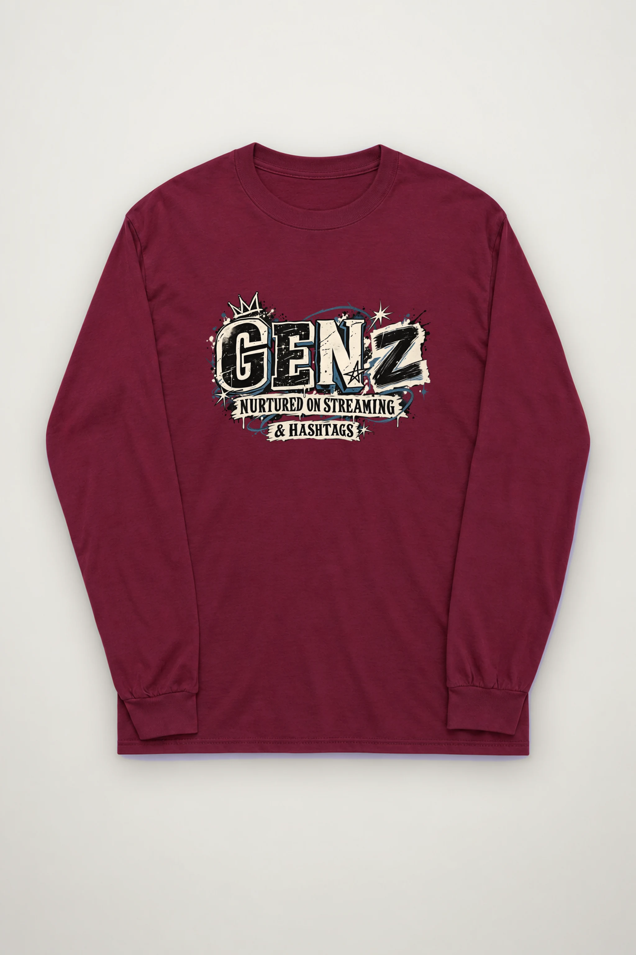 "Nurtured On Streaming" Unisex Longsleeve T-shirt