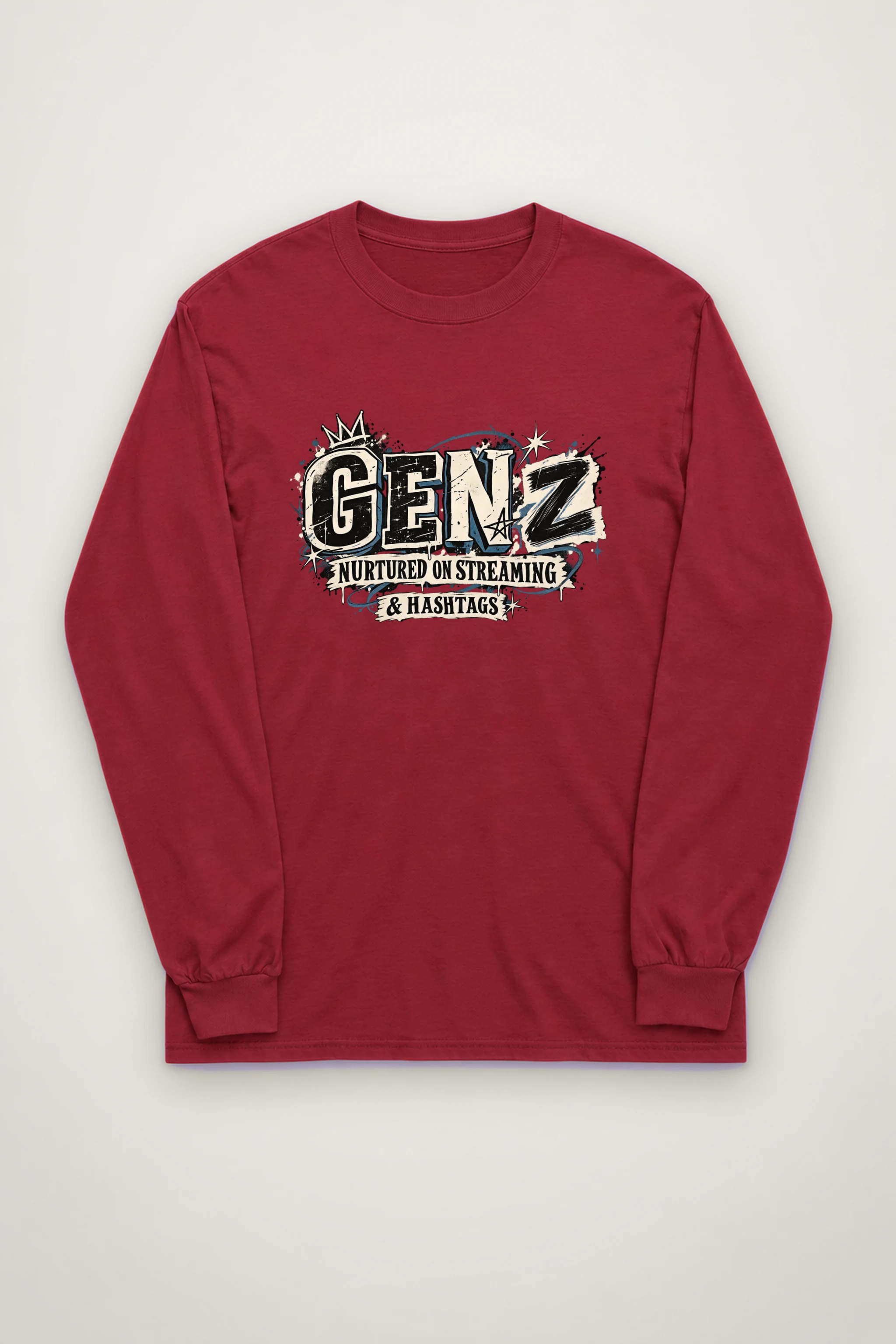"Nurtured On Streaming" Unisex Longsleeve T-shirt