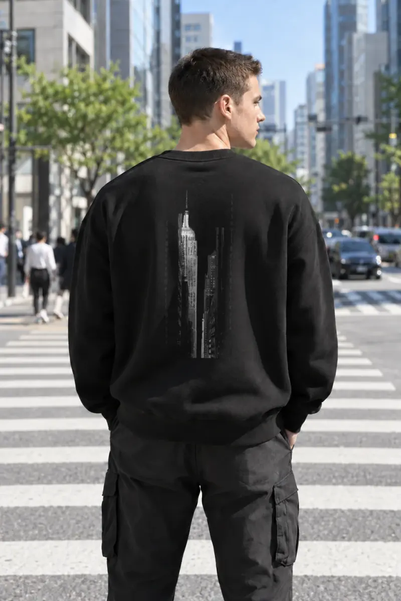 "NYC Small World" Heavy Blend Unisex Crewneck Sweatshirt | Gildan 18000