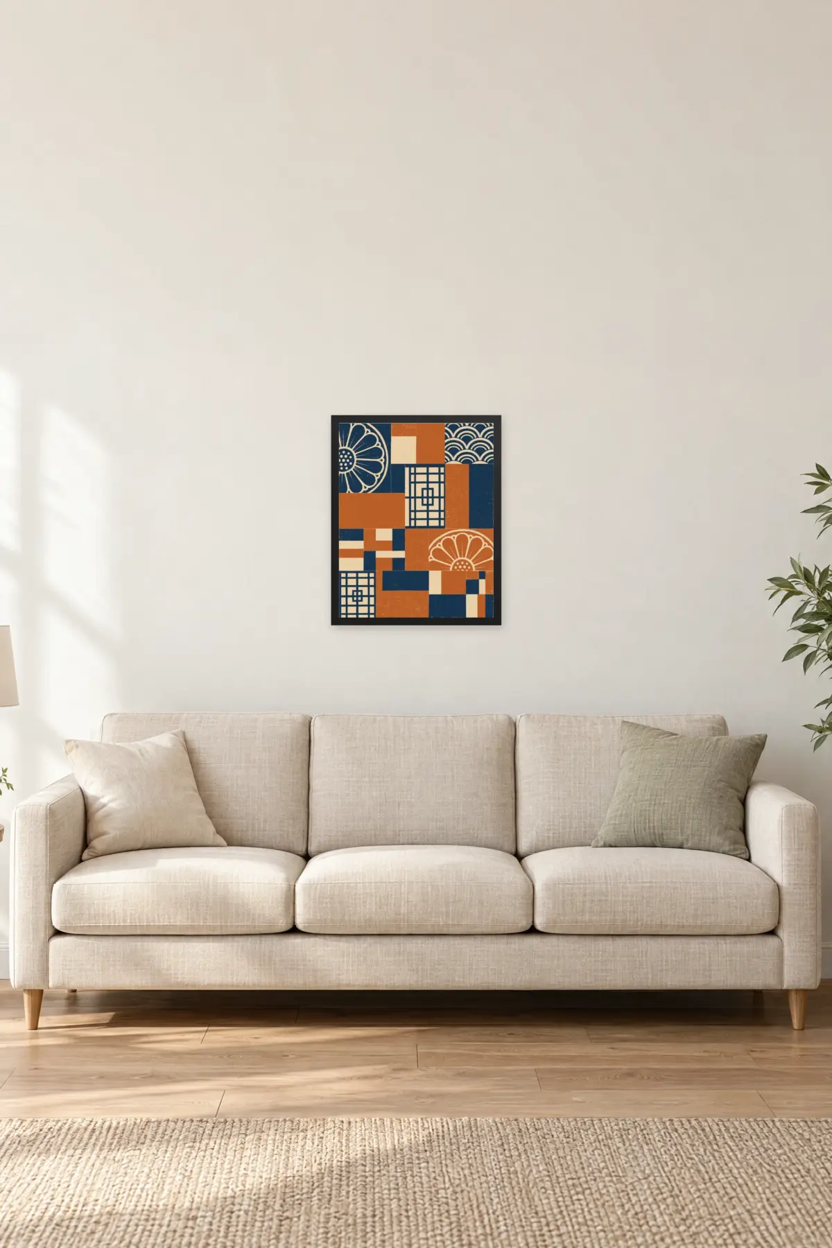 "Obangsaek Patchwork" Premium Wooden Framed Poster — Black frame, 16 × 20 in