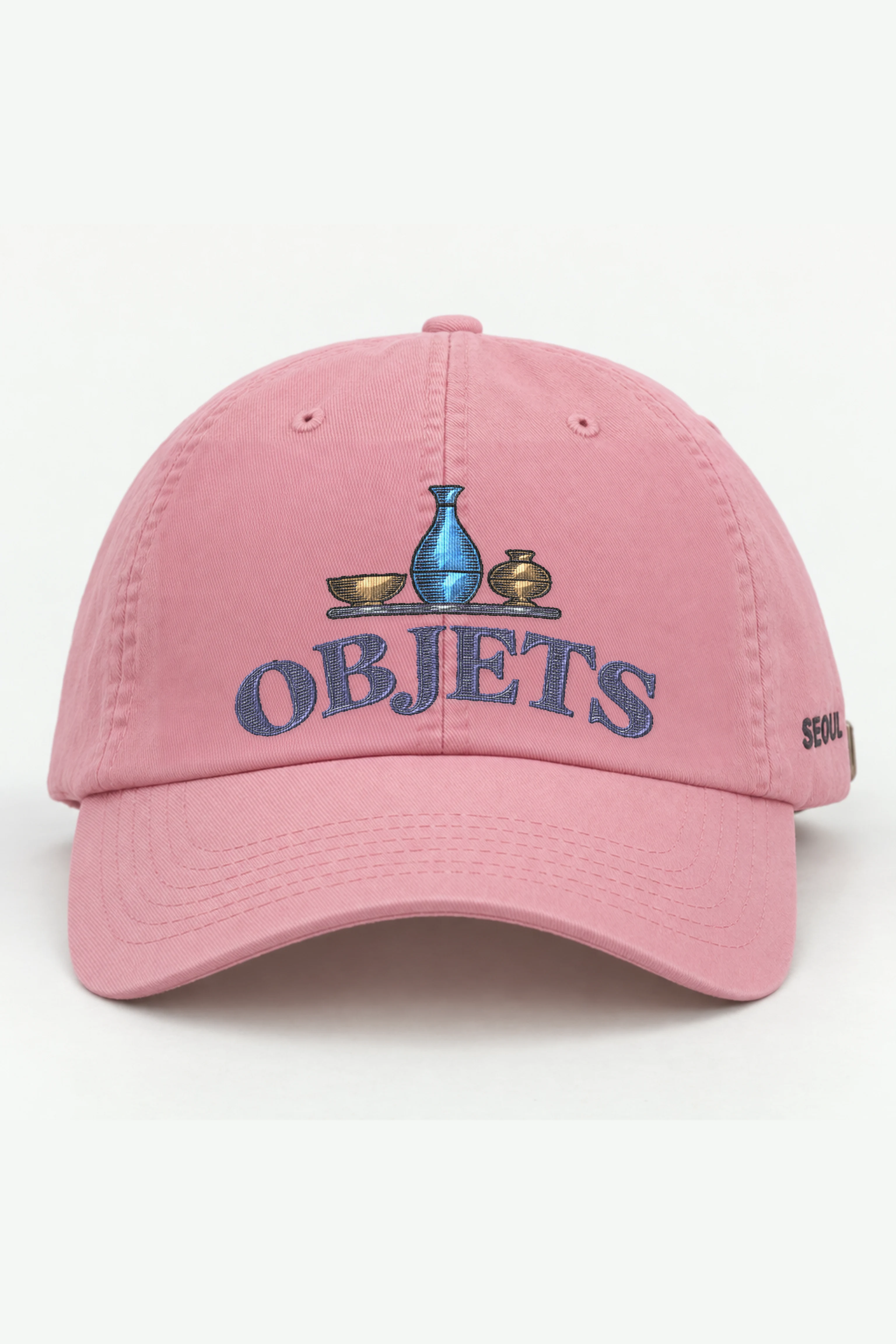 "Objets Still Life" Classic Dad Hat · Embroidered — pink/cap-front