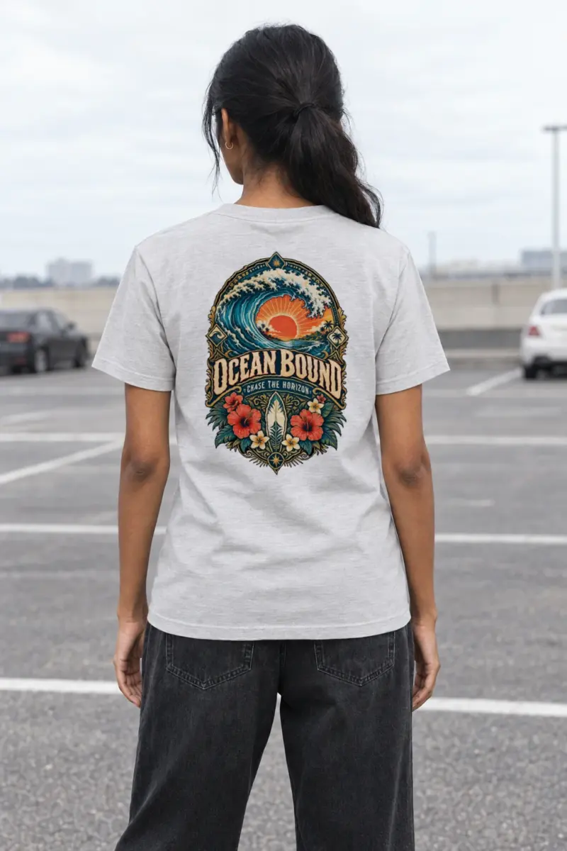 "Ocean Bound" Heavyweight Unisex Crewneck T-shirt | Gildan 5000