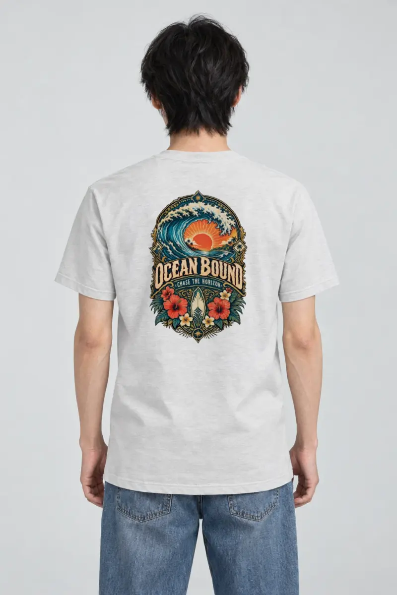 "Ocean Bound" Heavyweight Unisex Crewneck T-shirt