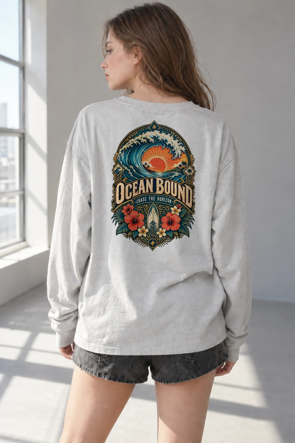 "Ocean Bound" Unisex Longsleeve T-shirt | Gildan 2400