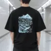 "Ocean Depth Study" Men's Oversized Heavyweight Crewneck T-Shirt