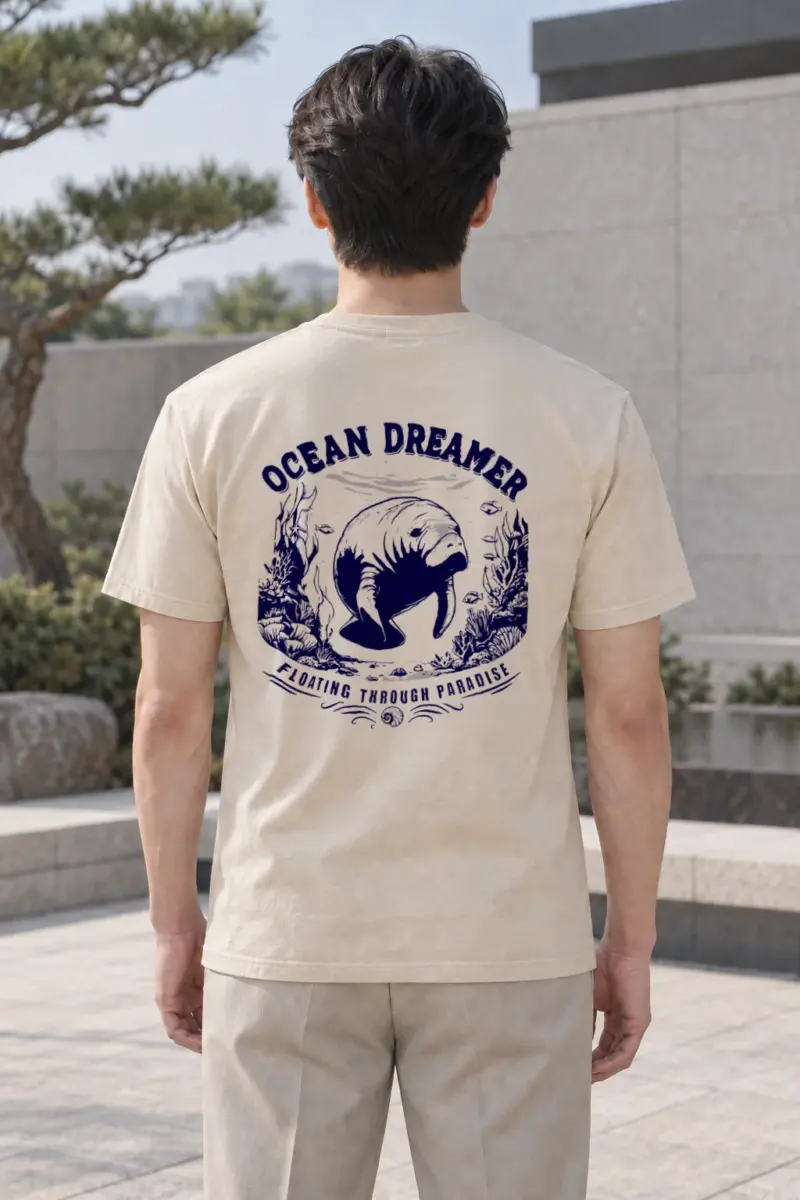"Ocean Dreamer" Heavyweight Unisex Crewneck T-shirt | Gildan 5000