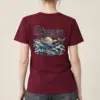 "Ocean Whale Engraving" Heavyweight Unisex Crewneck T-shirt
