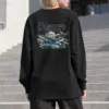 "Ocean Whale Engraving" Unisex Longsleeve T-shirt | Gildan 2400