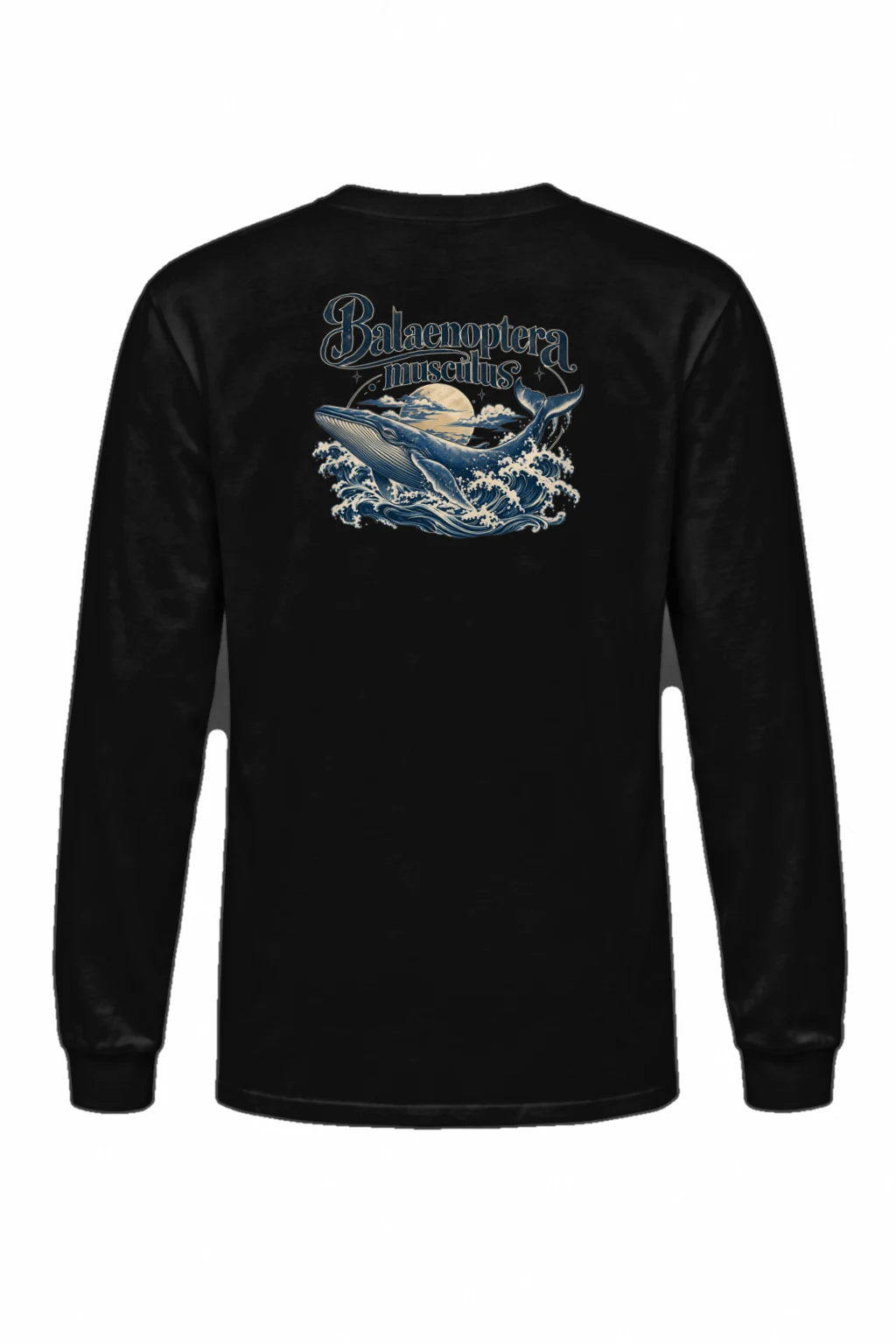 "Ocean Whale Engraving" Unisex Longsleeve T-shirt | Gildan 2400