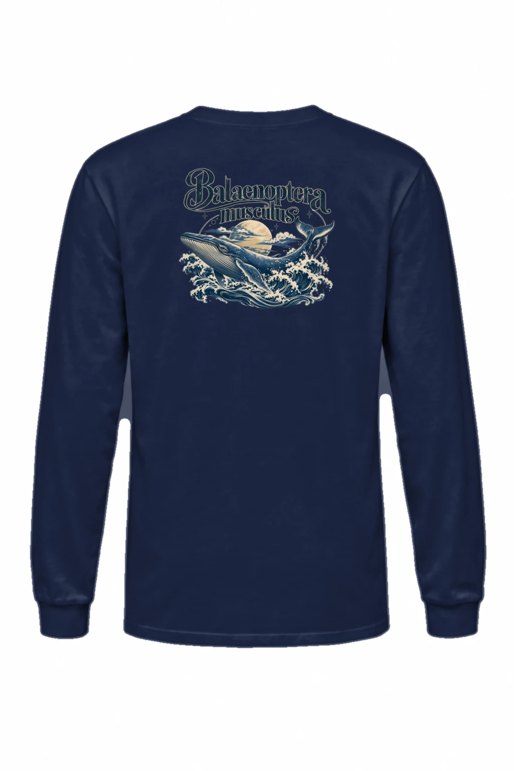 "Ocean Whale Engraving" Unisex Longsleeve T-shirt | Gildan 2400