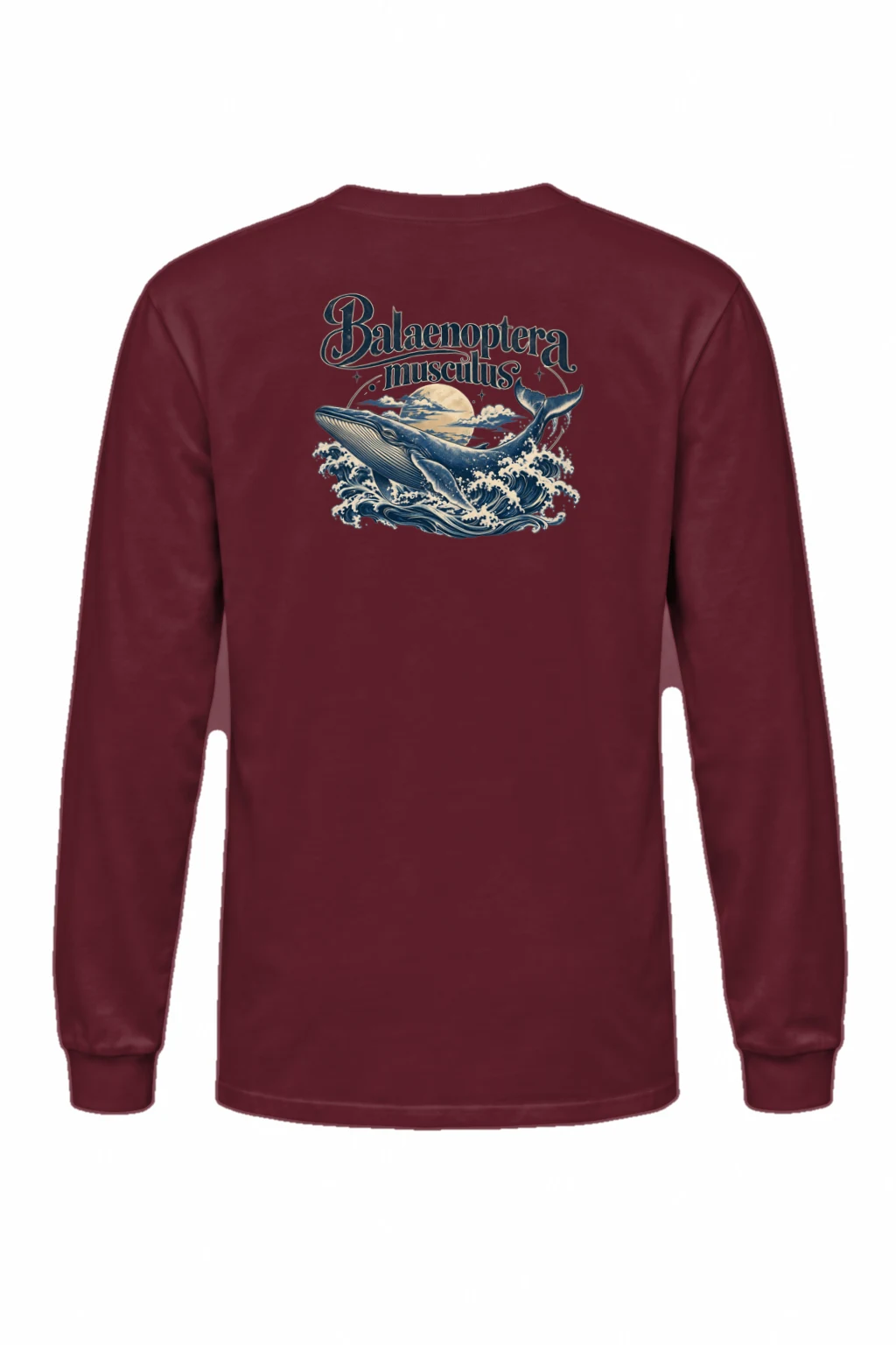 "Ocean Whale Engraving" Unisex Longsleeve T-shirt | Gildan 2400