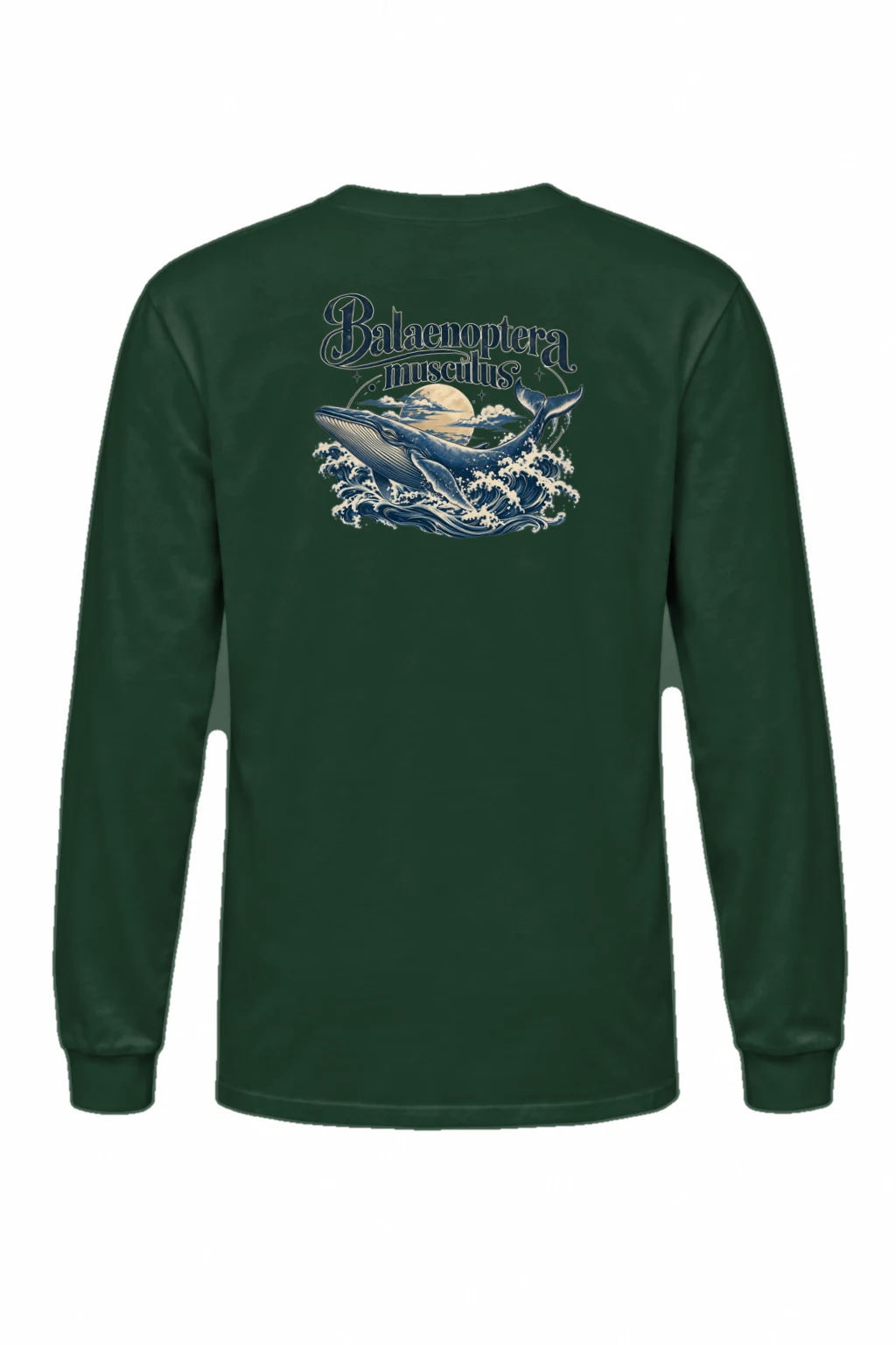 "Ocean Whale Engraving" Unisex Longsleeve T-shirt | Gildan 2400