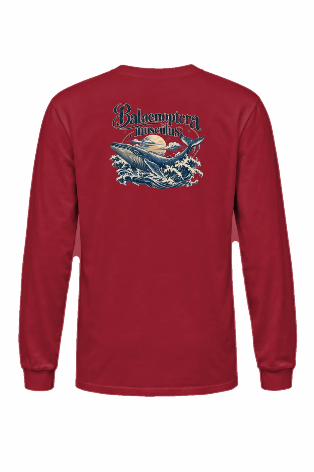 "Ocean Whale Engraving" Unisex Longsleeve T-shirt | Gildan 2400