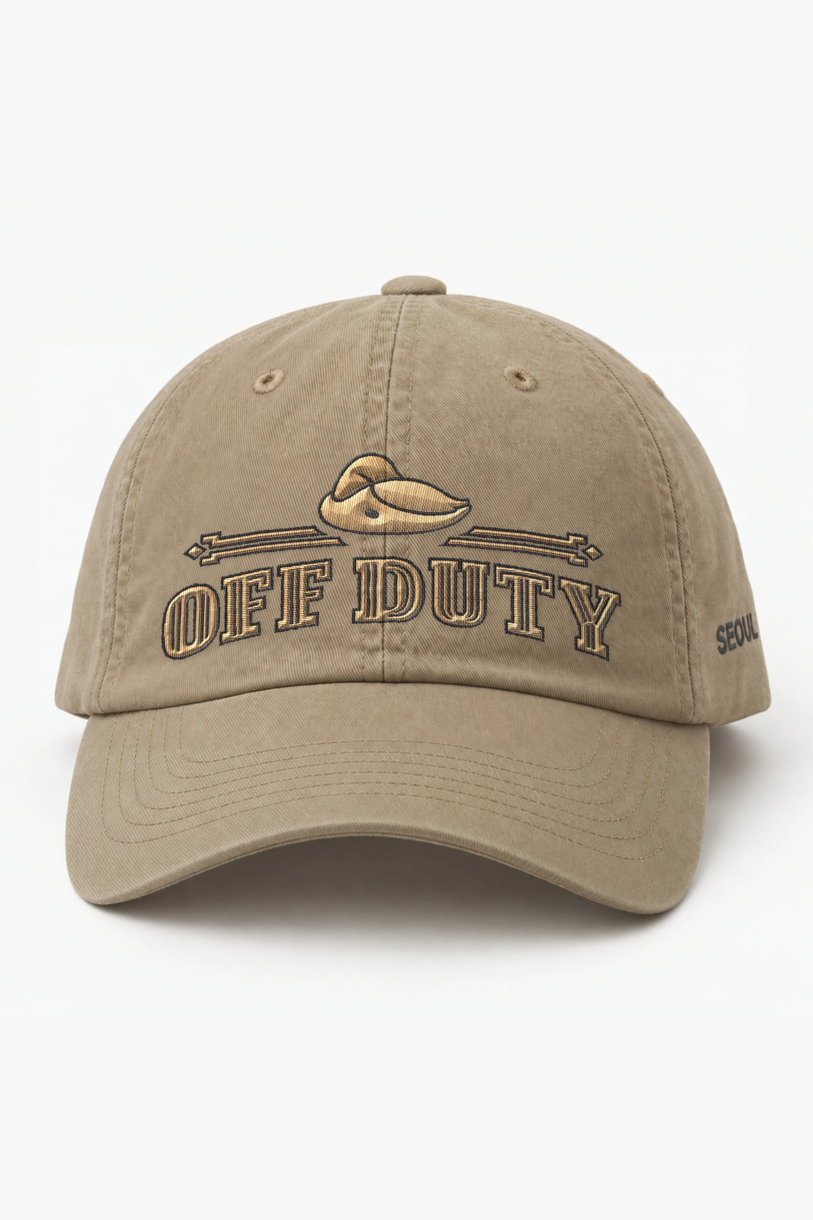 "Off Duty Cap" Classic Dad Hat · Embroidered — khaki/cap-front