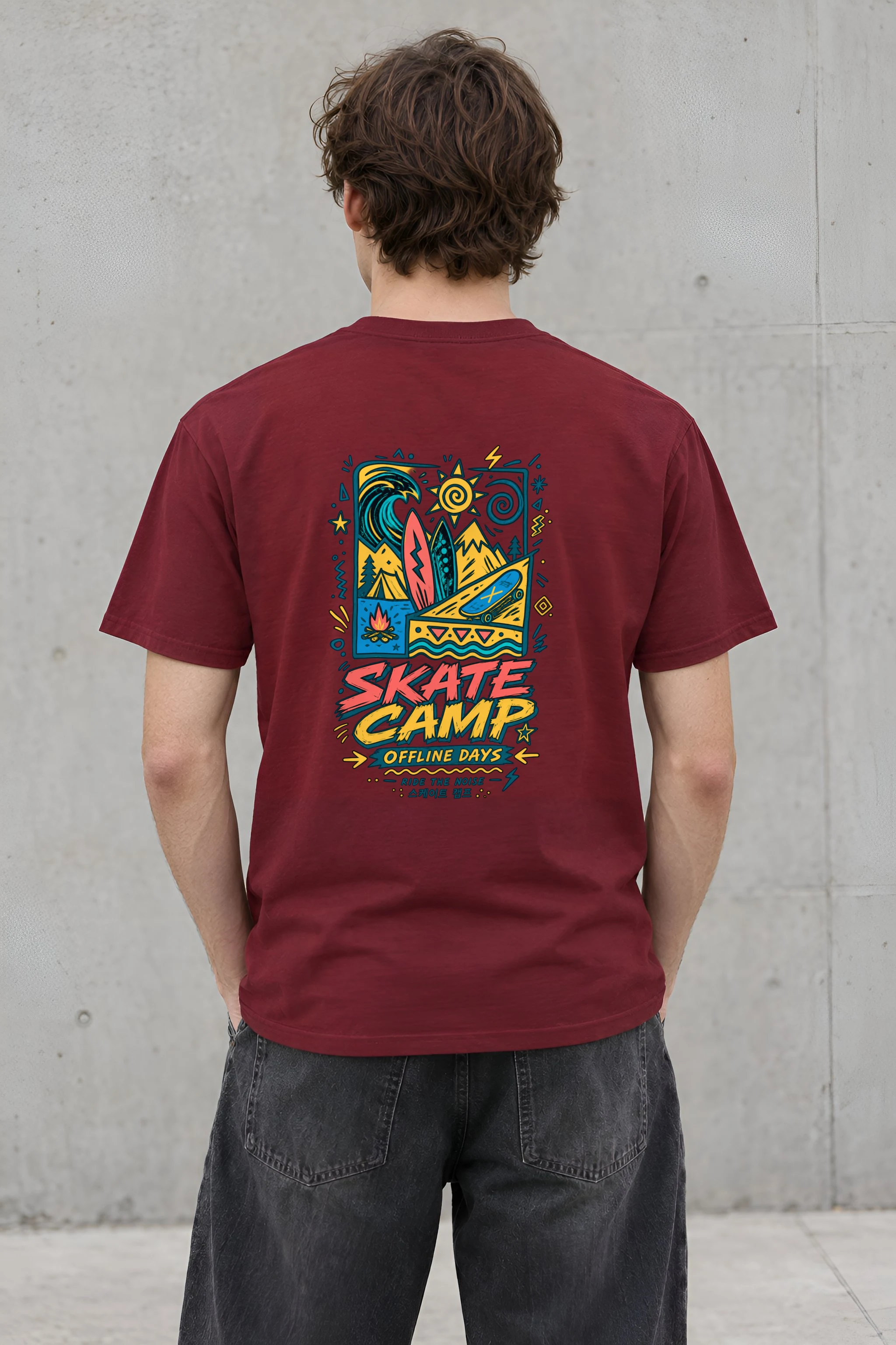"Offline Days" Heavyweight Unisex Crewneck T-shirt