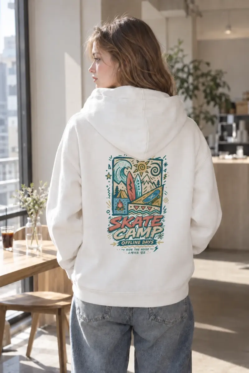 "Offline Days Skate Camp" Heavy Blend Unisex Pullover Hoodie | Gildan 18500