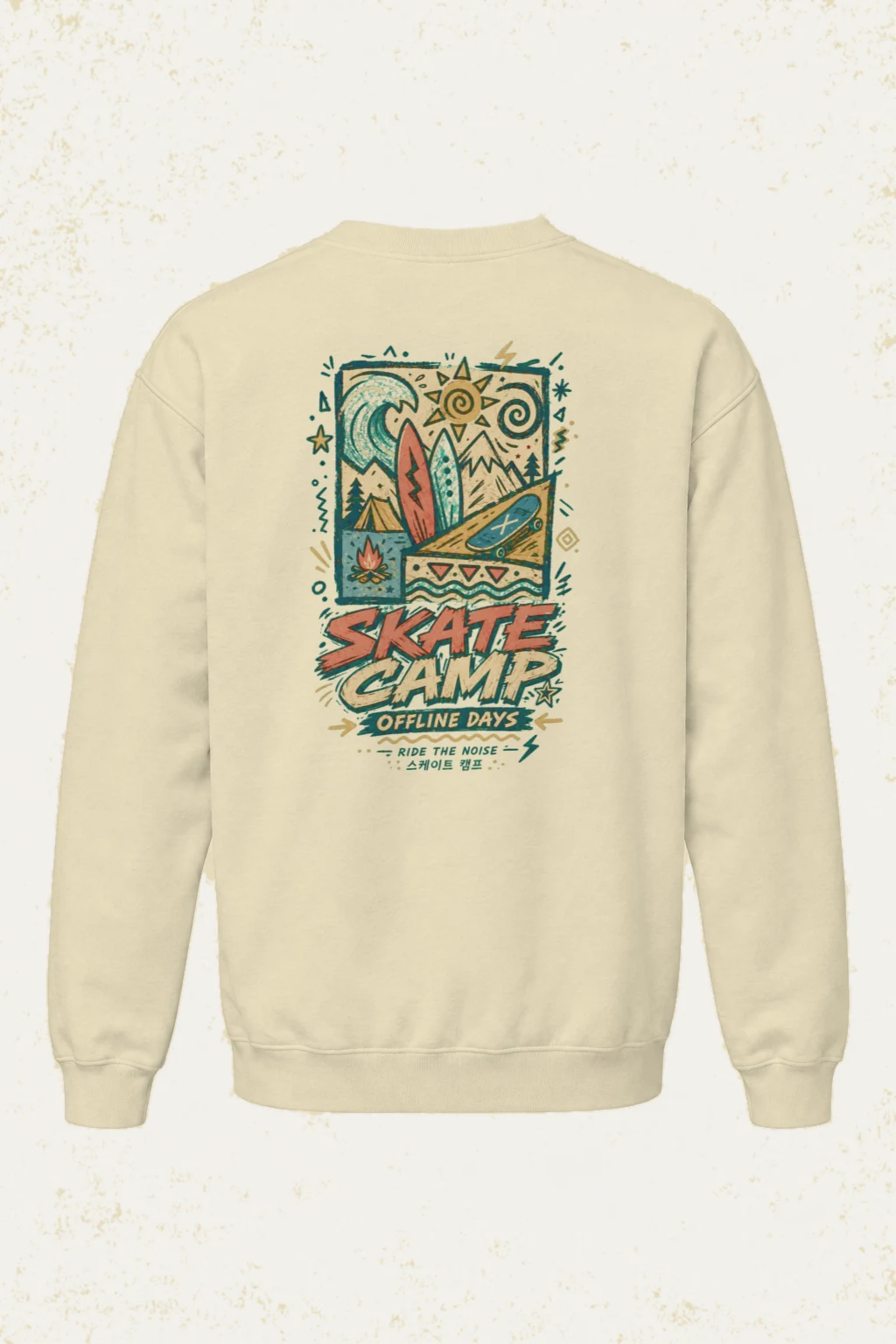 "Offline Days" Unisex Sponge Fleece Crewneck Sweatshirt | Bella + Canvas 3901