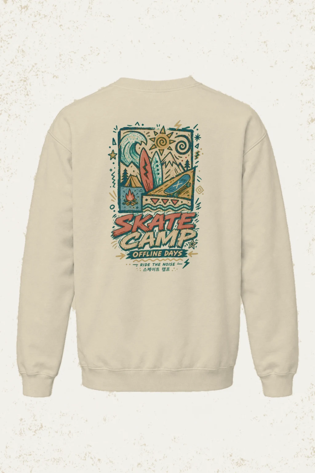 "Offline Days" Unisex Sponge Fleece Crewneck Sweatshirt | Bella + Canvas 3901
