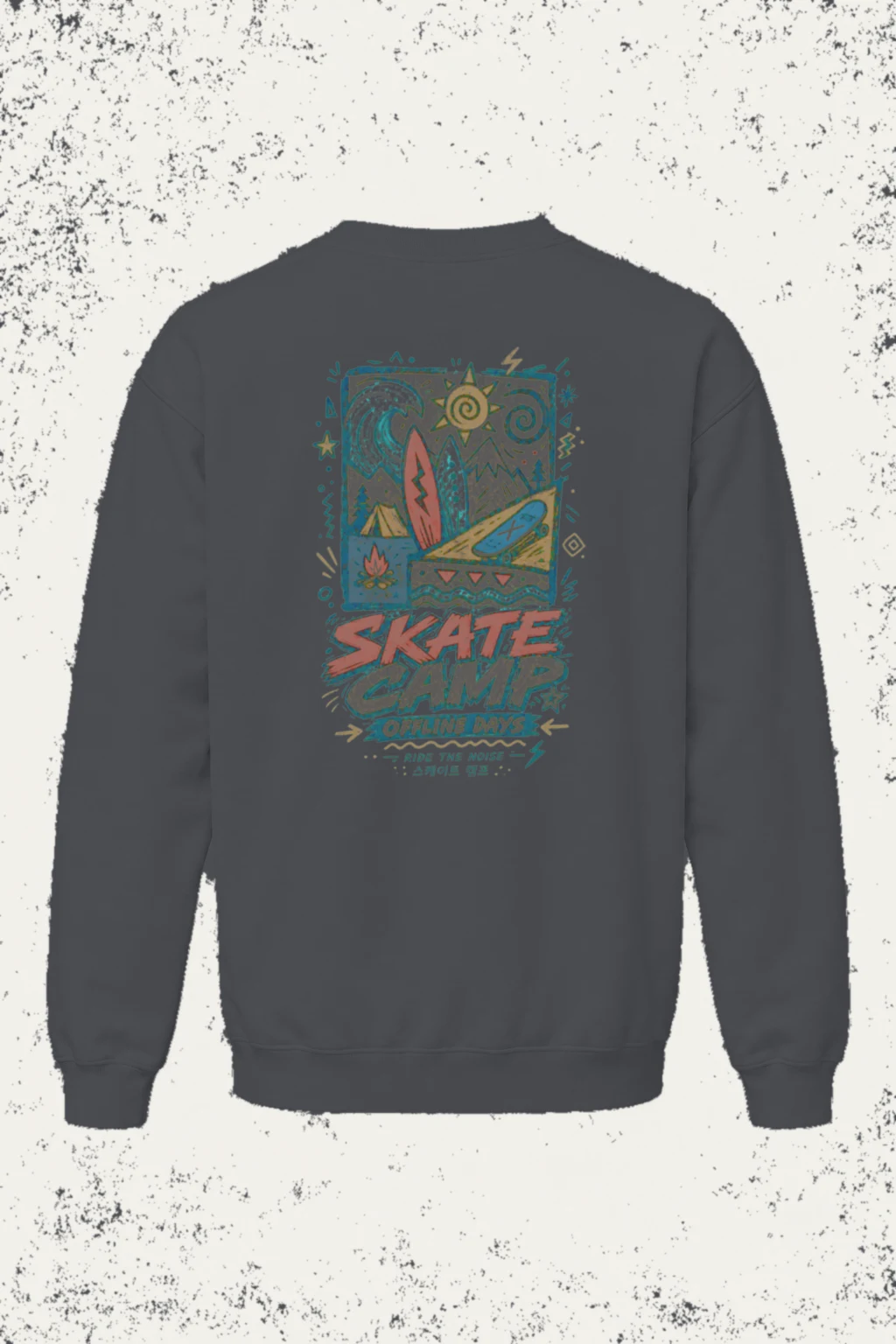 "Offline Days" Unisex Sponge Fleece Crewneck Sweatshirt | Bella + Canvas 3901