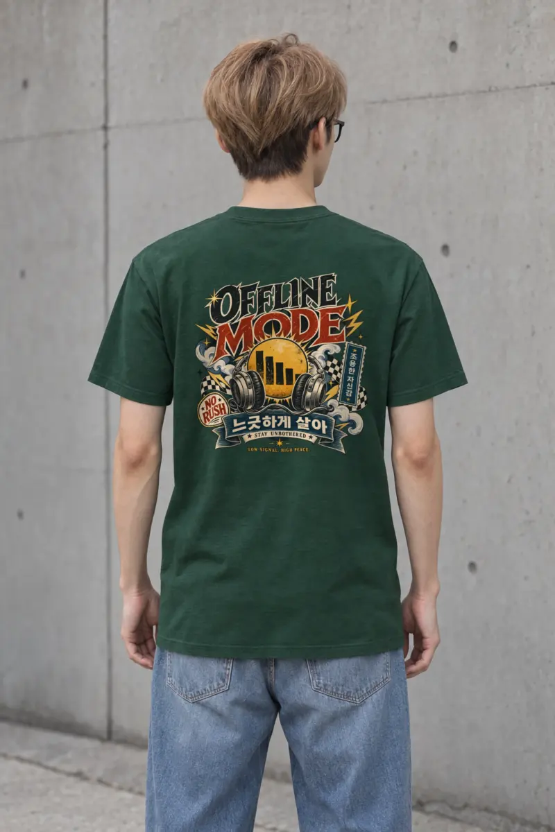 "Offline Mode" Heavyweight Unisex Crewneck T-shirt