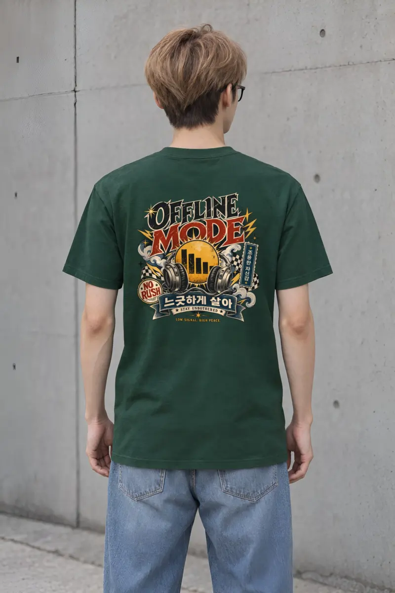 "Offline Mode" Heavyweight Unisex Crewneck T-shirt