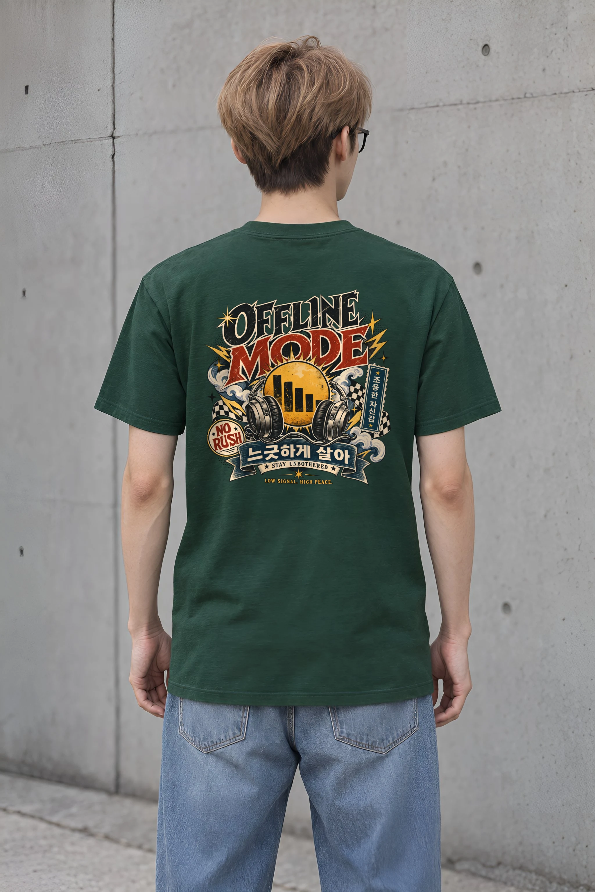 "Offline Mode" Heavyweight Unisex Crewneck T-shirt