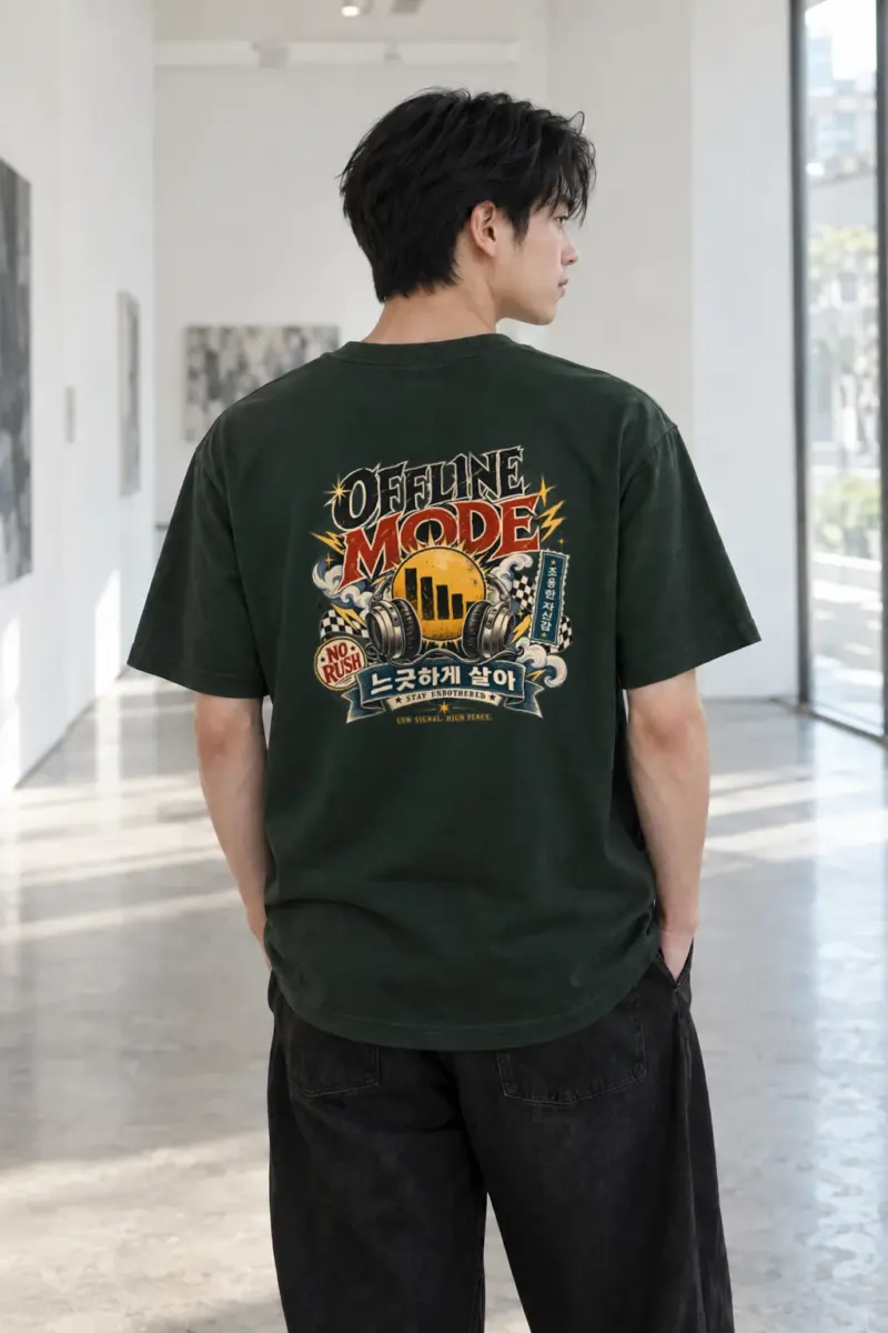 "Offline Mode" Heavyweight Unisex Crewneck T-shirt | Gildan 5000