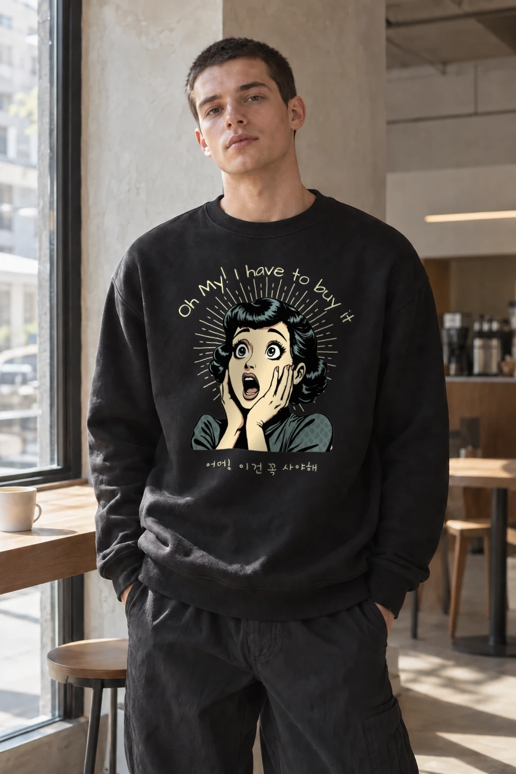 "Oh M! Must Buy" Heavy Blend Unisex Crewneck Sweatshirt | Gildan 18000