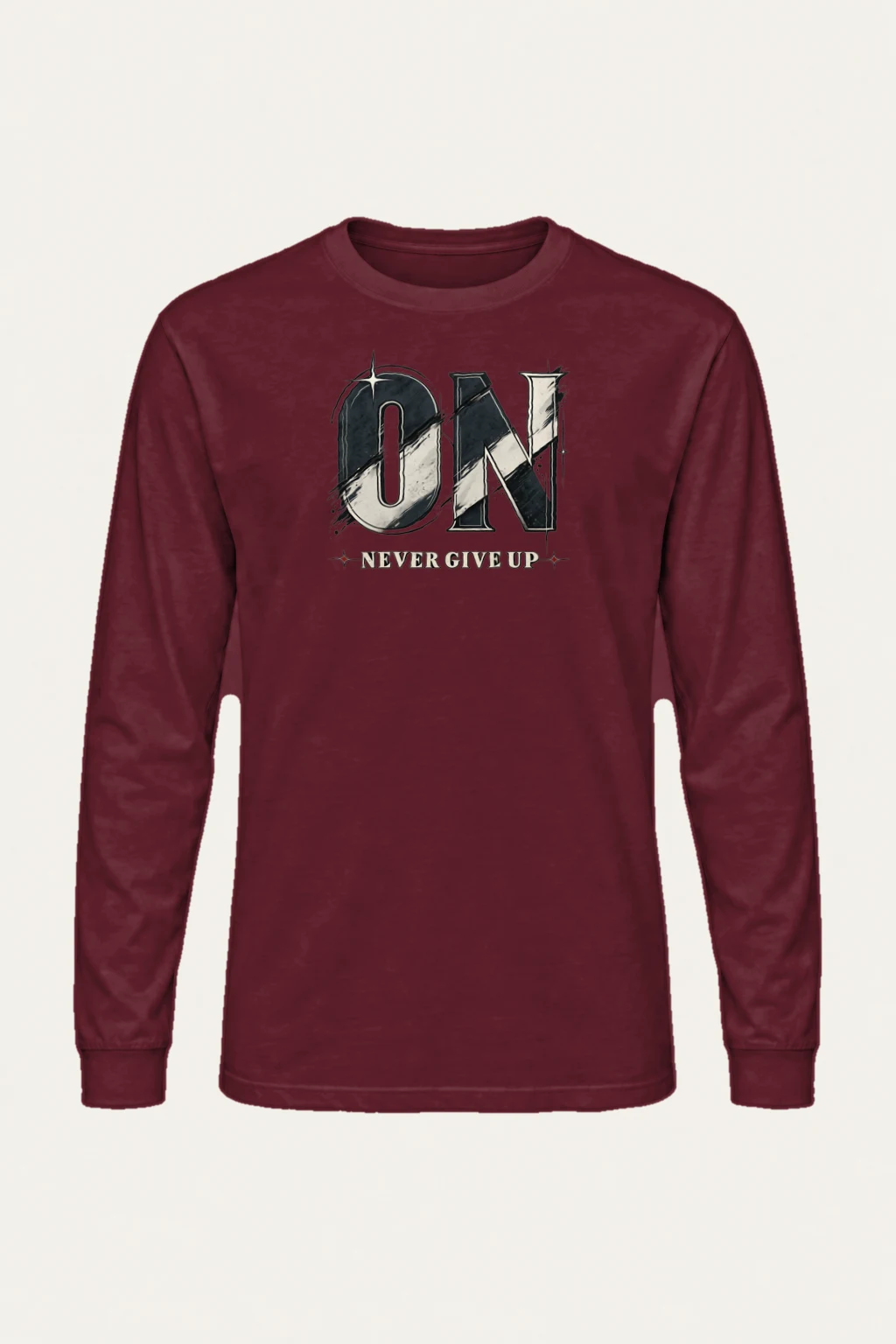 "OK Never Give Up" Unisex Longsleeve T-shirt | Gildan 2400