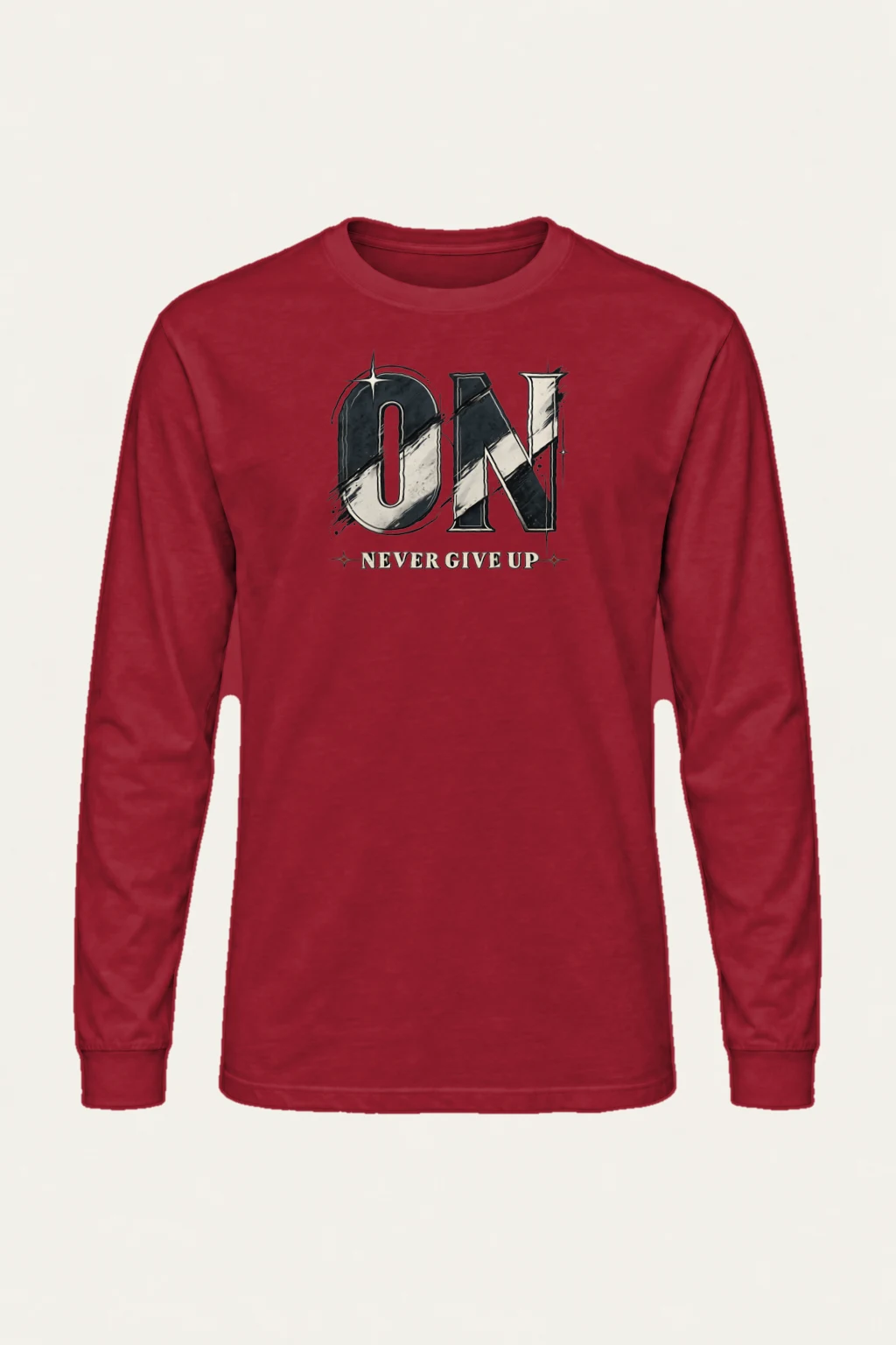 "OK Never Give Up" Unisex Longsleeve T-shirt | Gildan 2400