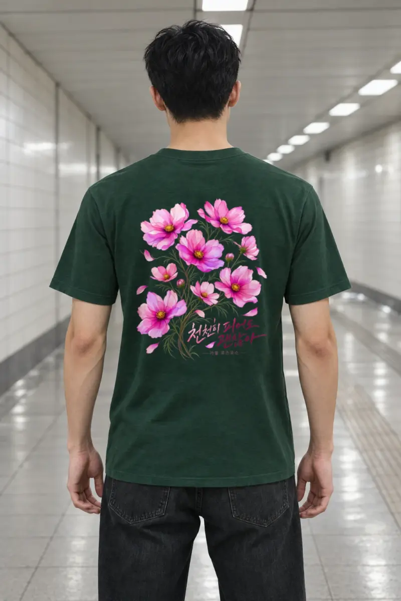 "Okay To Bloom Slowly" Heavyweight Unisex Crewneck T-shirt