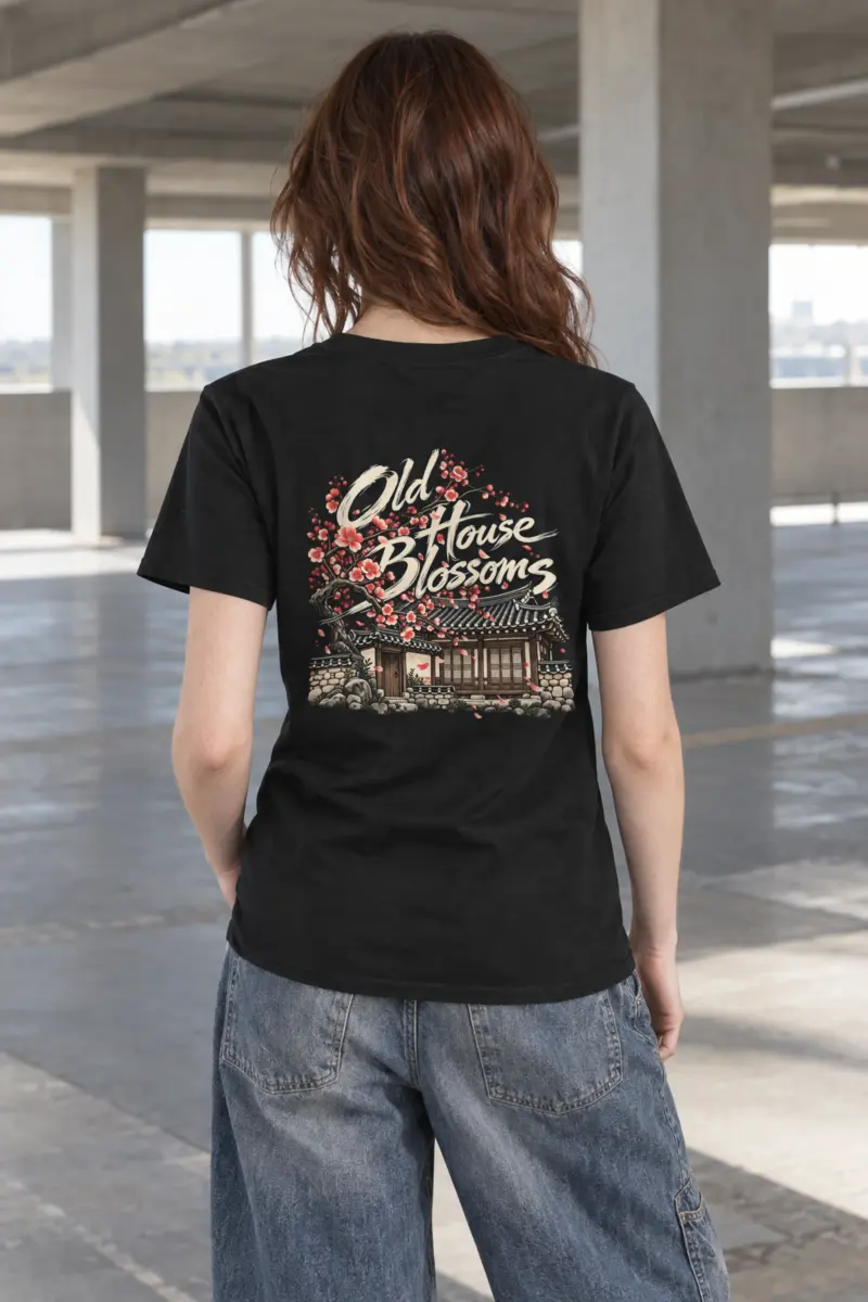 "Old House Blossoms" Heavyweight Unisex Crewneck T-shirt