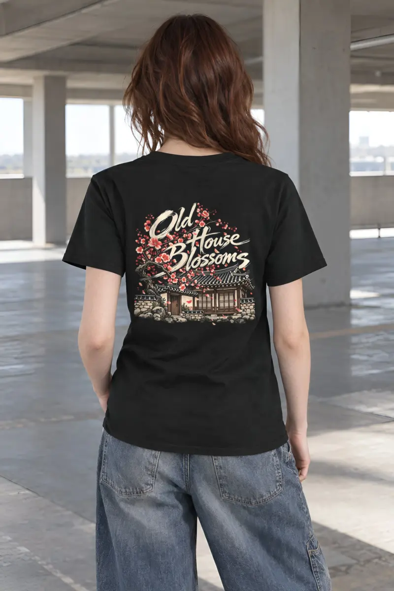 "Old House Blossoms" Heavyweight Unisex Crewneck T-shirt