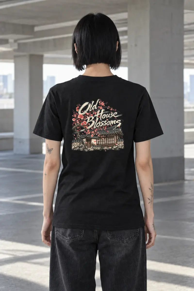 "Old House Blossoms" Heavyweight Unisex Crewneck T-shirt