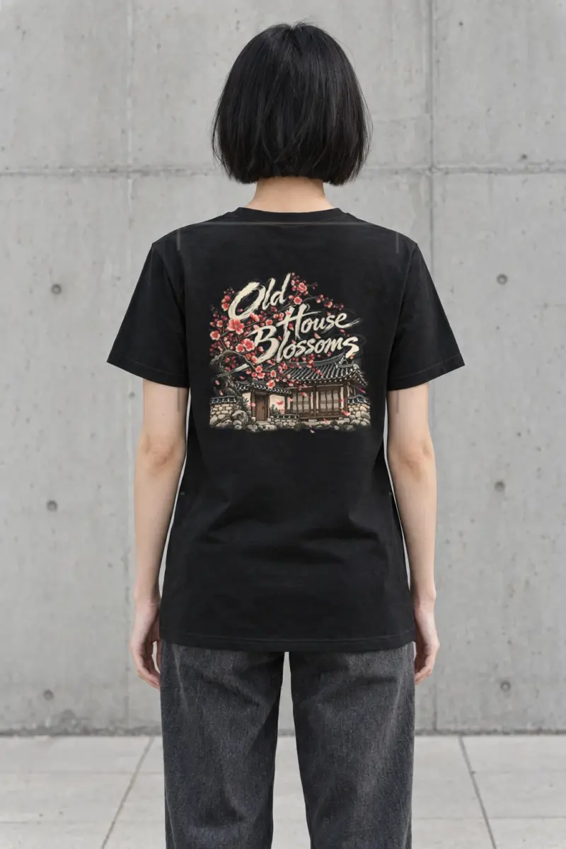 "Old House Blossoms" Heavyweight Unisex Crewneck T-shirt