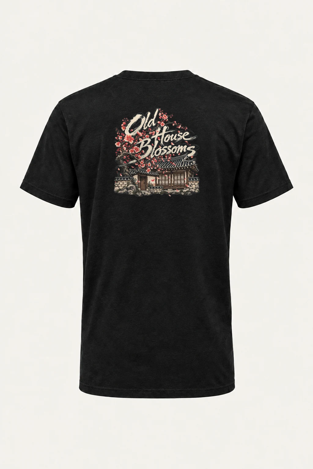 "Old House Blossoms" Heavyweight Unisex Crewneck T-shirt | Gildan 5000