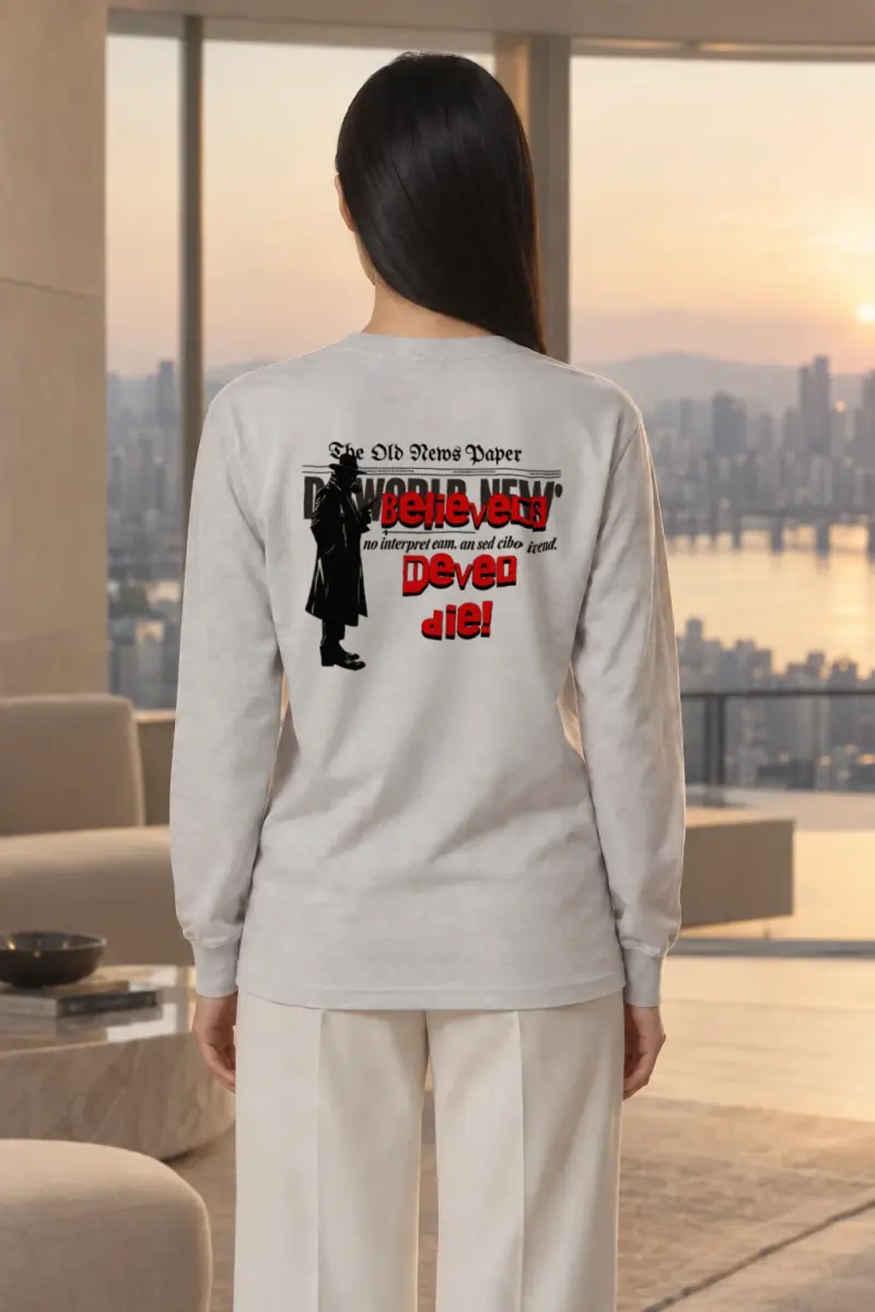 "Old News Noir" Unisex Longsleeve T-shirt | Gildan 2400