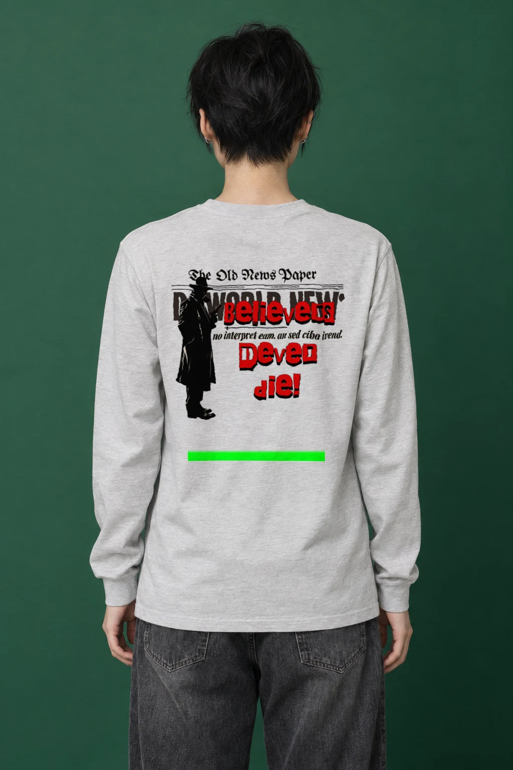 "Old News Noir" Unisex Longsleeve T-shirt | Gildan 2400