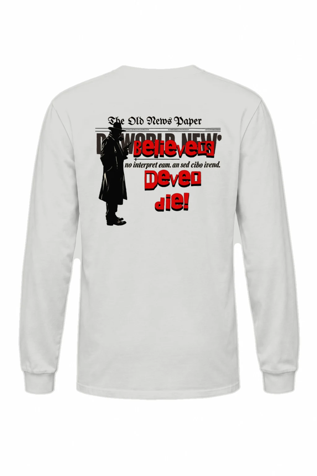 "Old News Noir" Unisex Longsleeve T-shirt | Gildan 2400