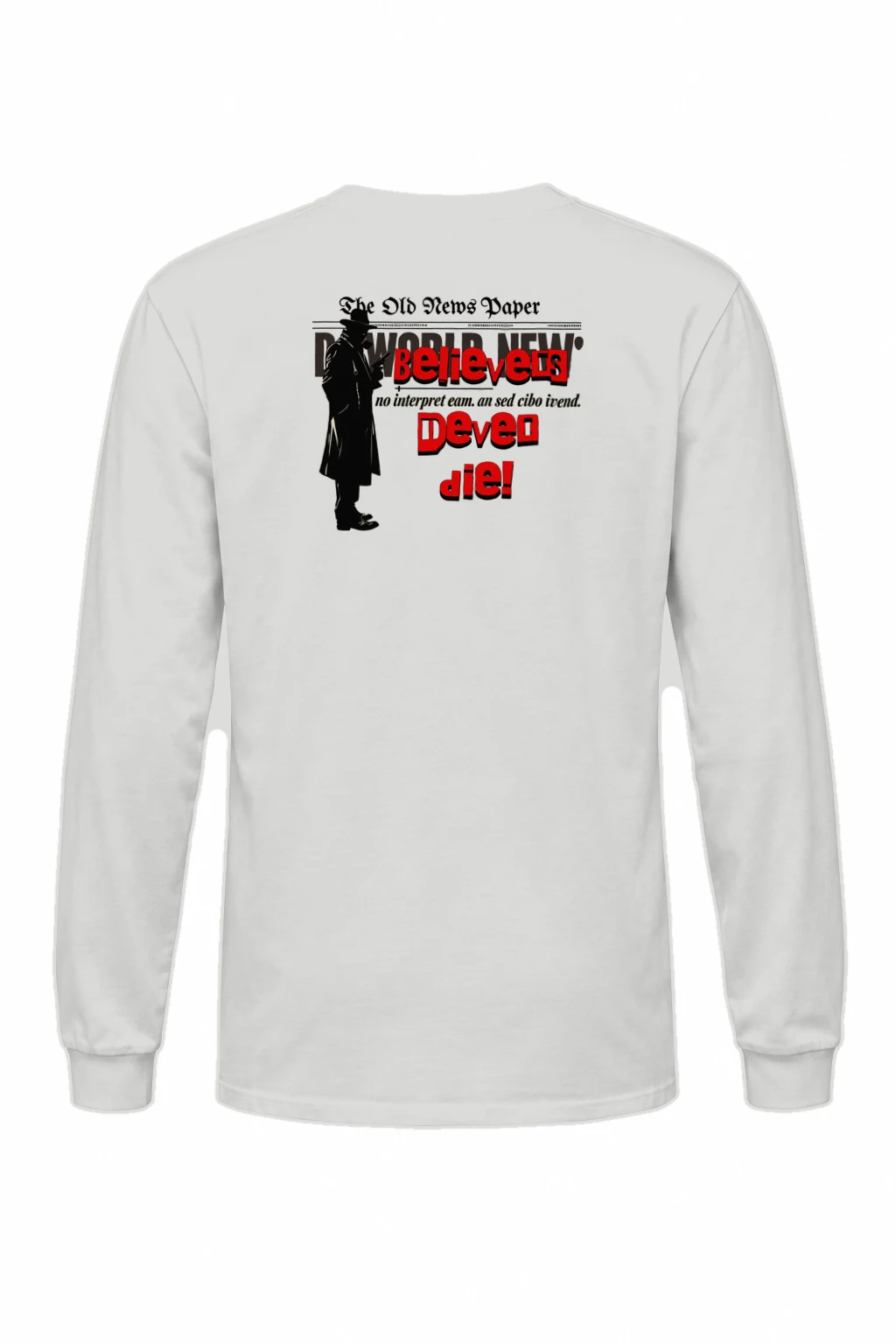 "Old News Noir" Unisex Longsleeve T-shirt | Gildan 2400