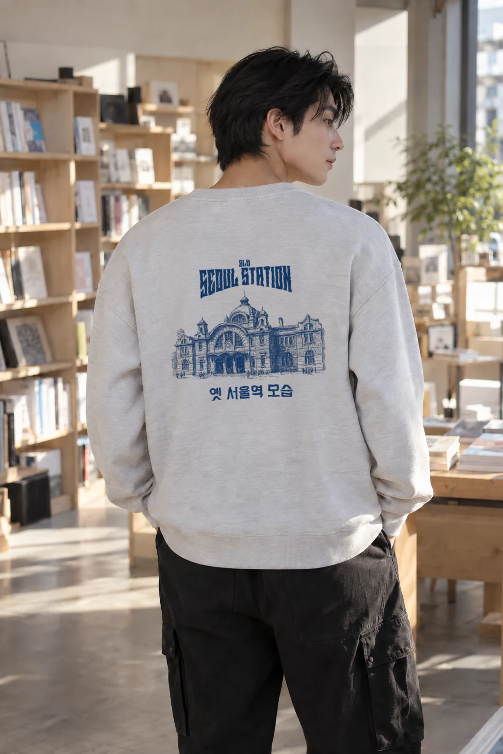 "Old Seoul Station" Heavy Blend Unisex Crewneck Sweatshirt | Gildan 18000