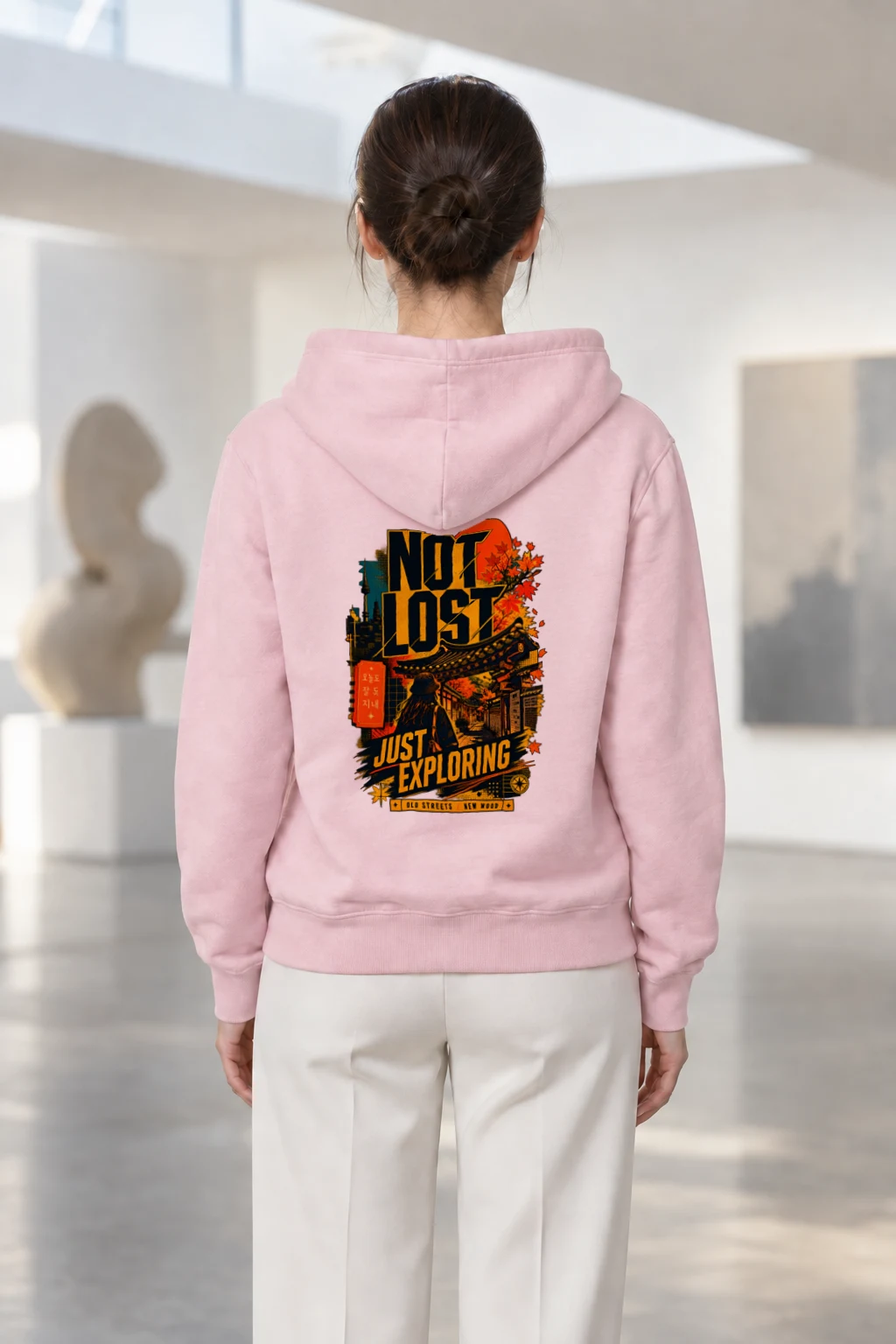 "Old Streets New Mood" Heavy Blend Unisex Pullover Hoodie | Gildan 18500