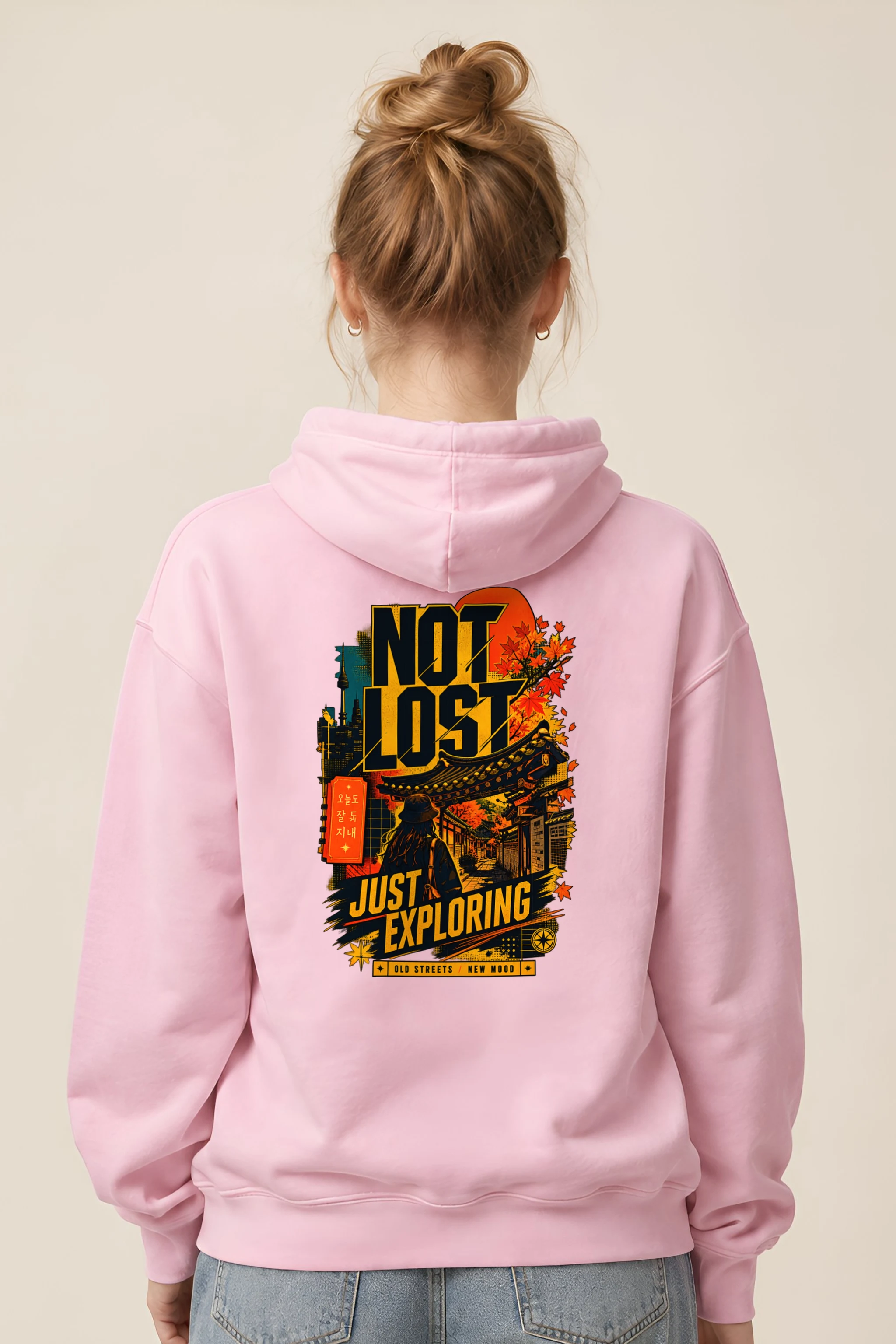 "Old Streets New Mood" Heavy Blend Unisex Pullover Hoodie
