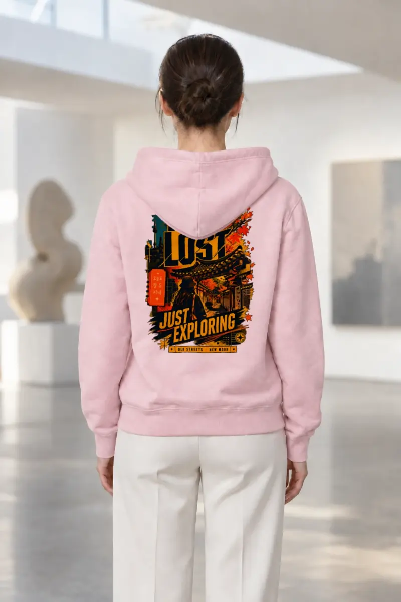 "Old Streets New Mood" Heavy Blend Unisex Pullover Hoodie | Gildan 18500